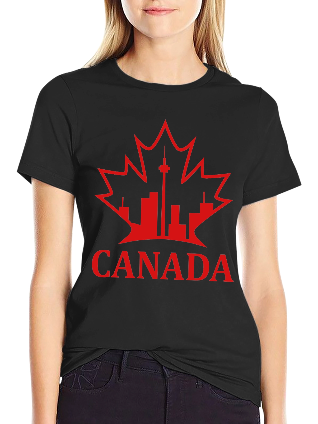 Canada Pride T-Shirt - Maple Leaf & Cityscape