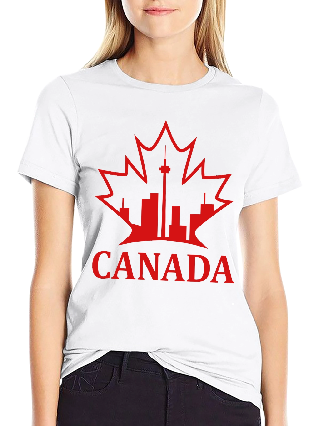 Canada Pride T-Shirt - Maple Leaf & Cityscape
