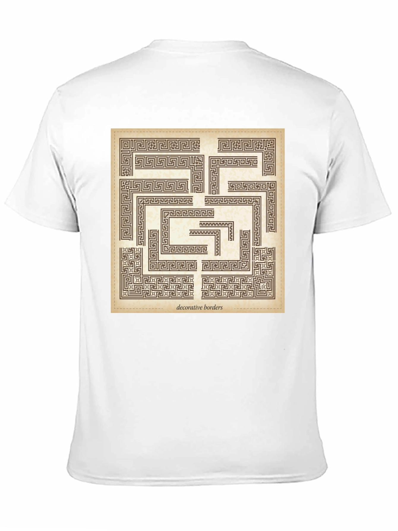 Maze Graphic Print Black Crew Neck Tee