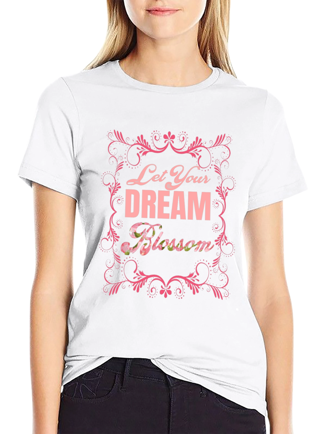 Let Your Dream Blossom Black T-Shirt