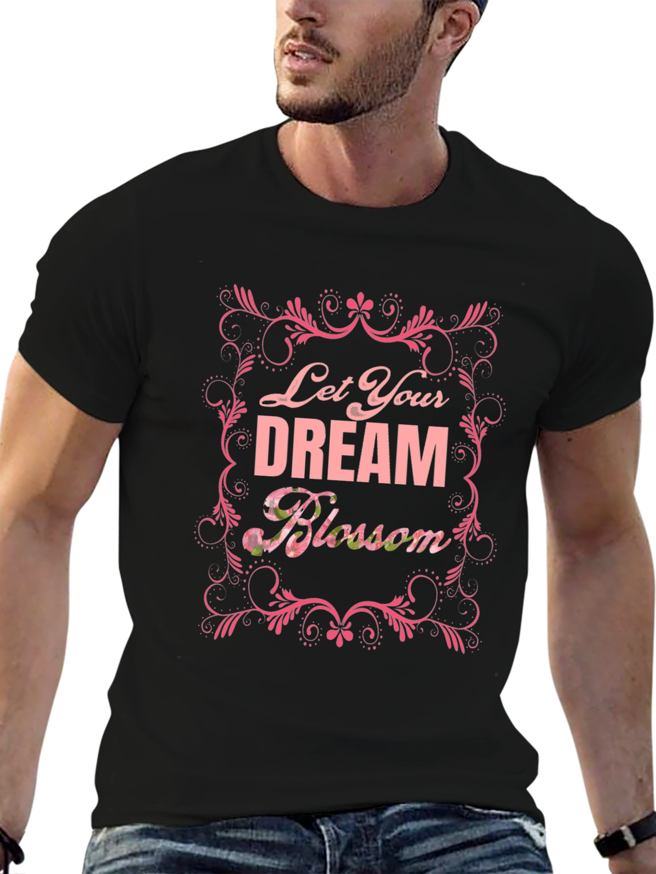 Let Your Dream Blossom Black T-Shirt