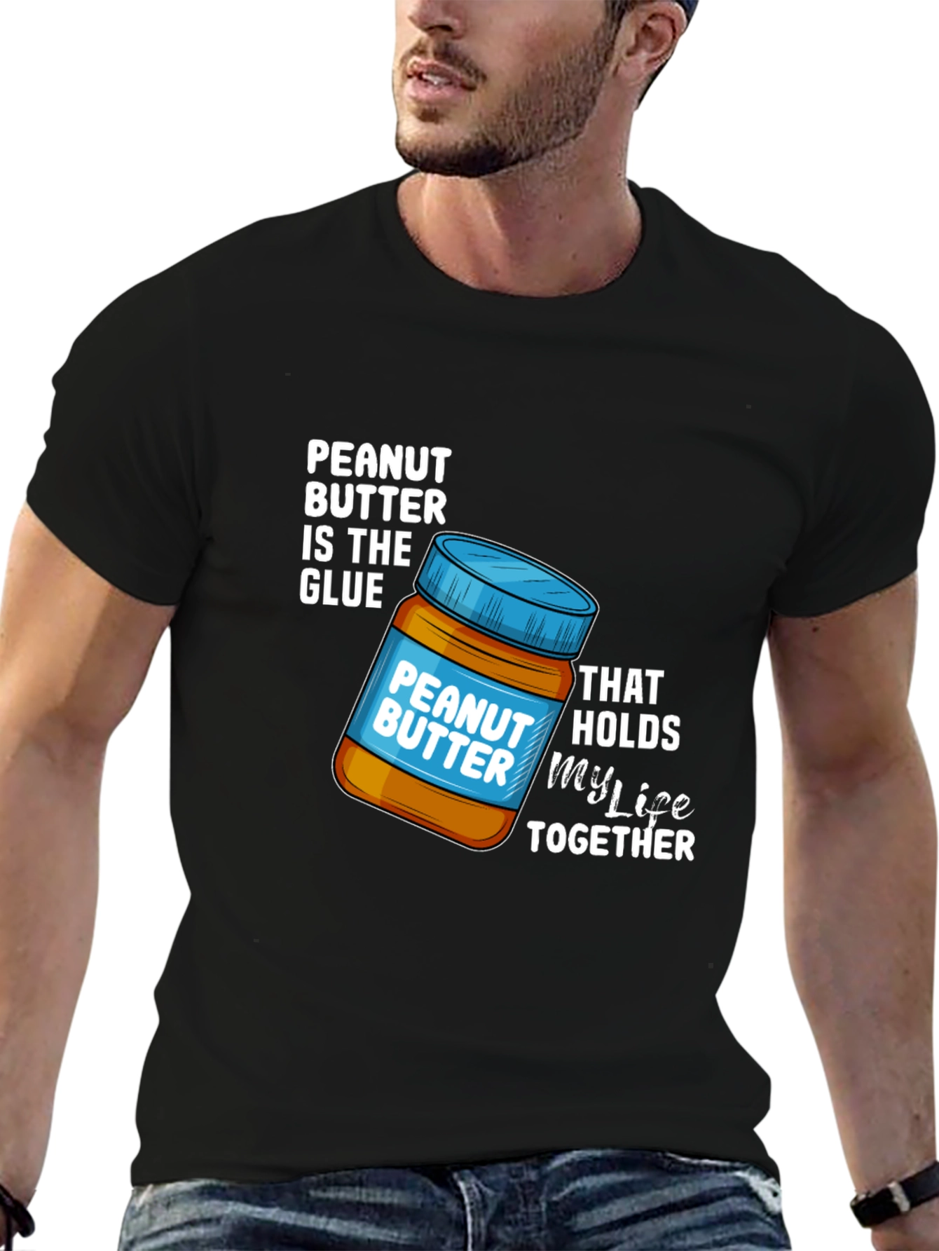 Peanut Butter My Life Together Black T-Shirt