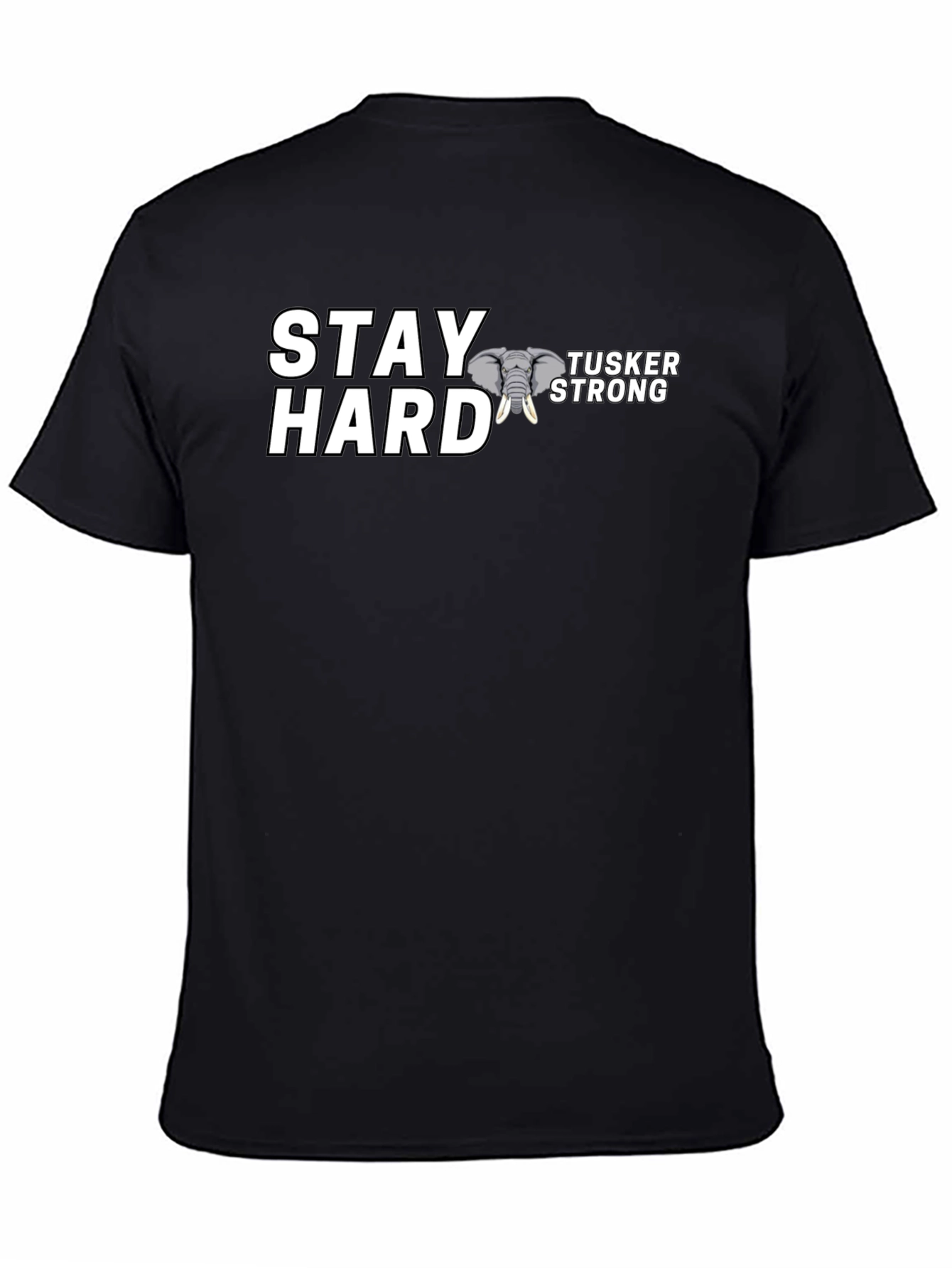 Stay Hard Tusker Strong Black T-Shirt