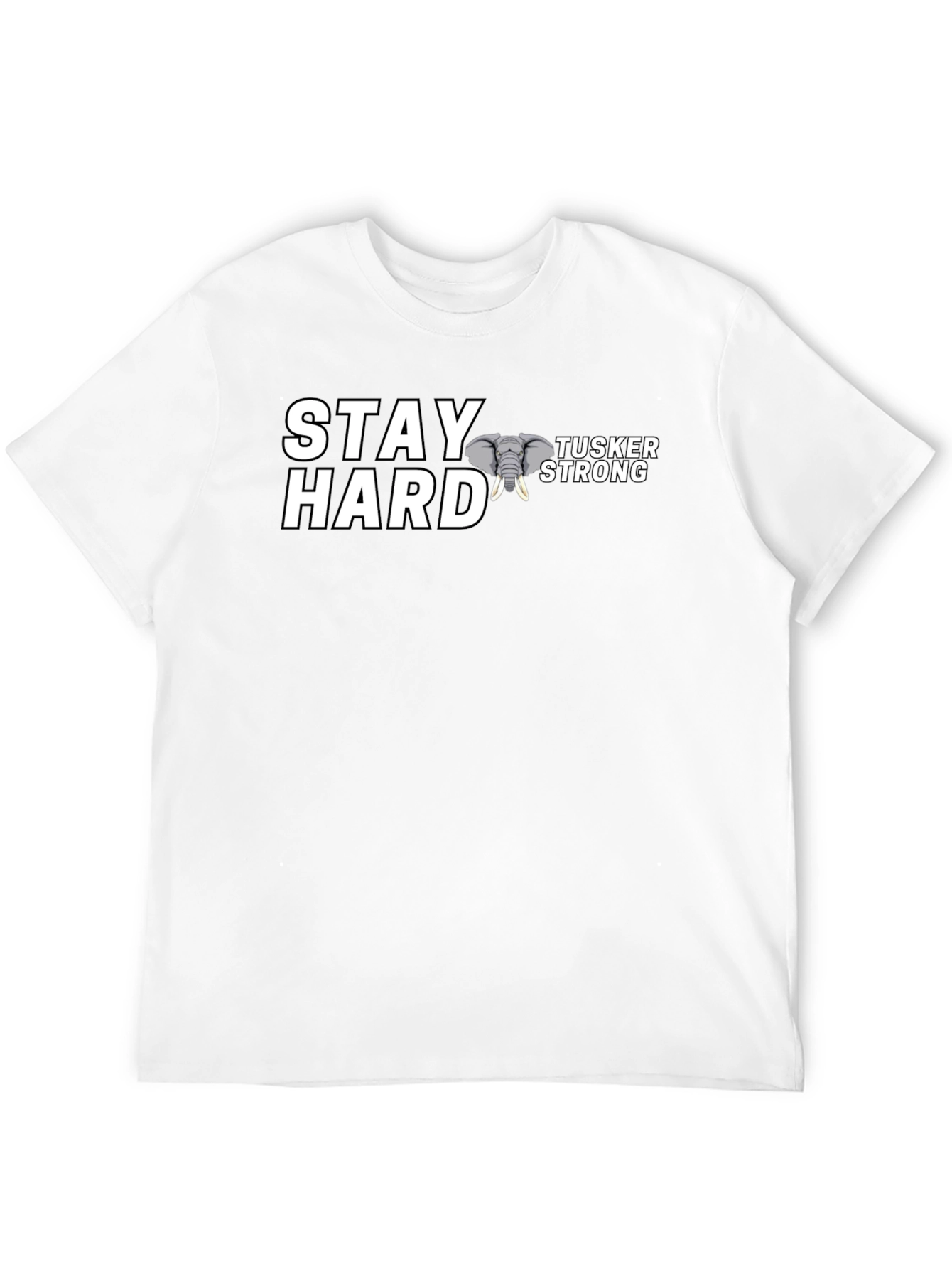 Stay Hard Tusker Strong Black T-Shirt