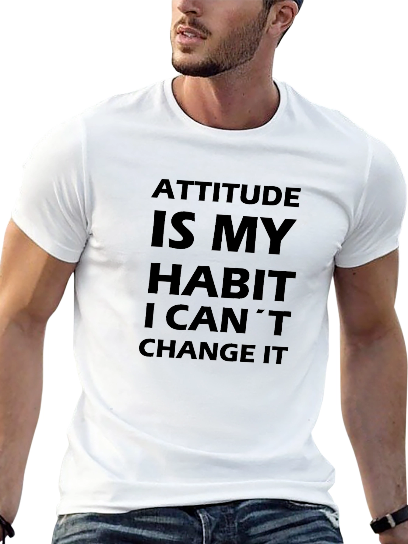 Attitude is My Habit Graphic Tee - Black