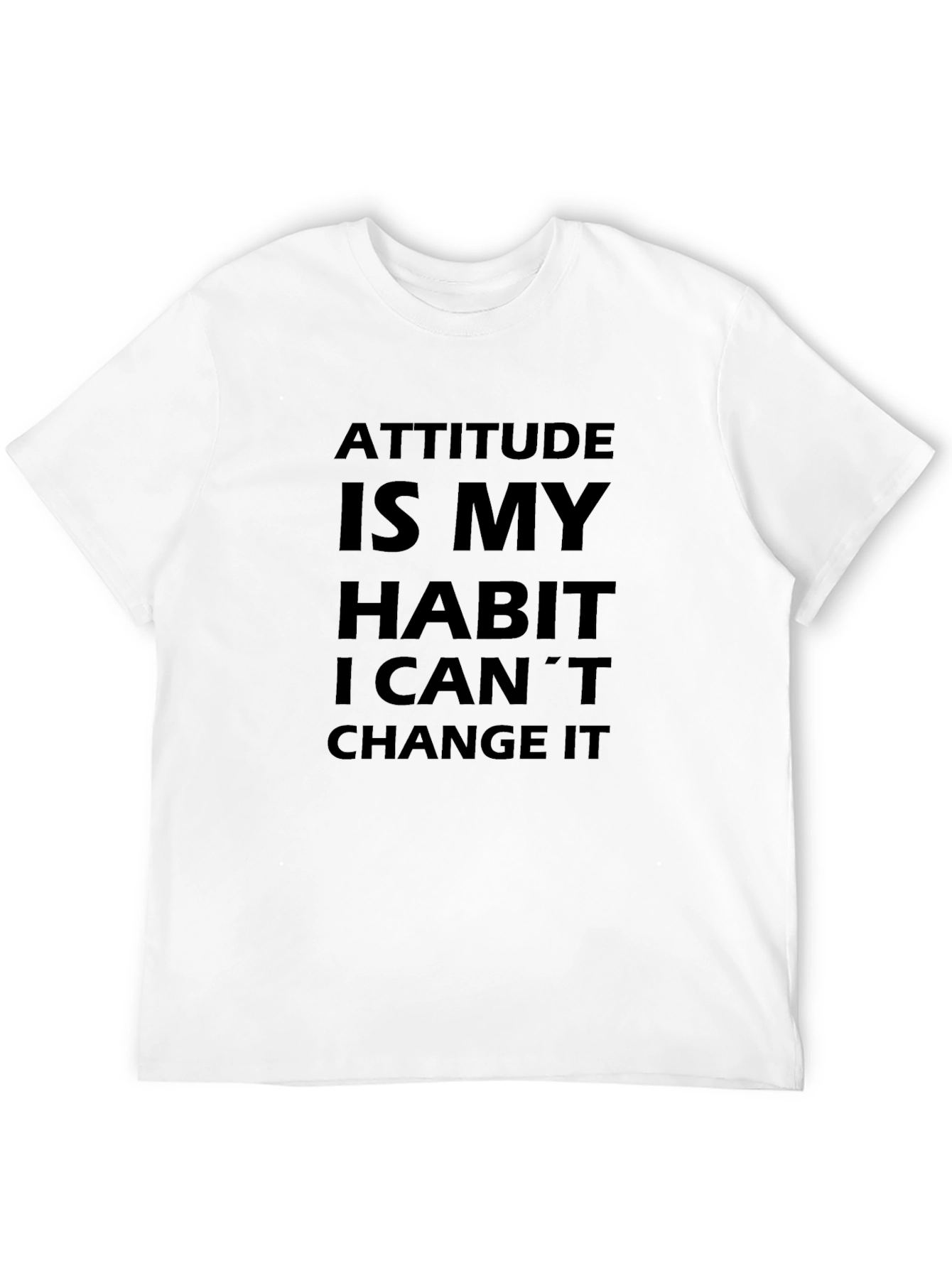 Attitude is My Habit Graphic Tee - Black