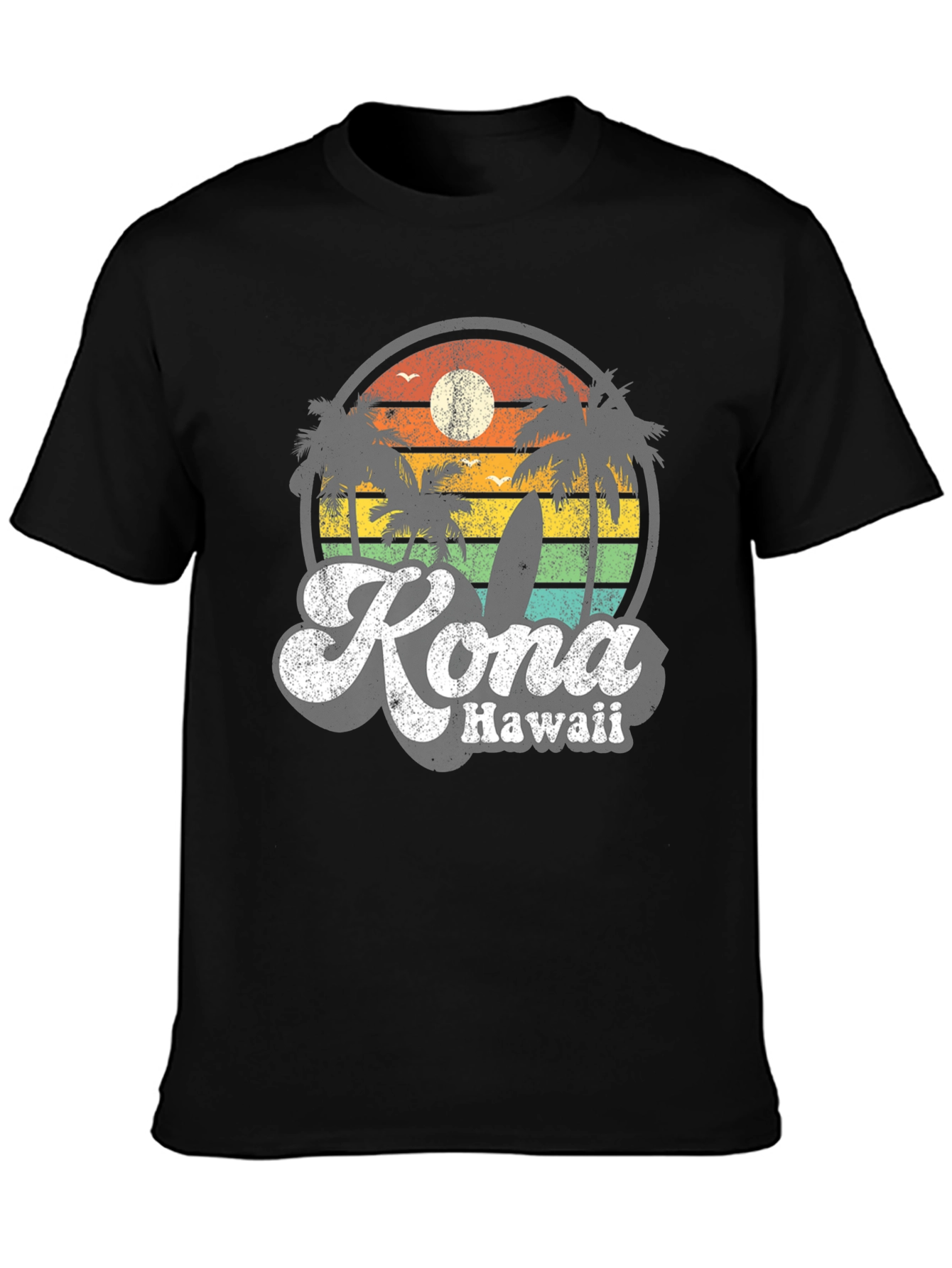 Kona Hawaii Retro Sunset T-Shirt