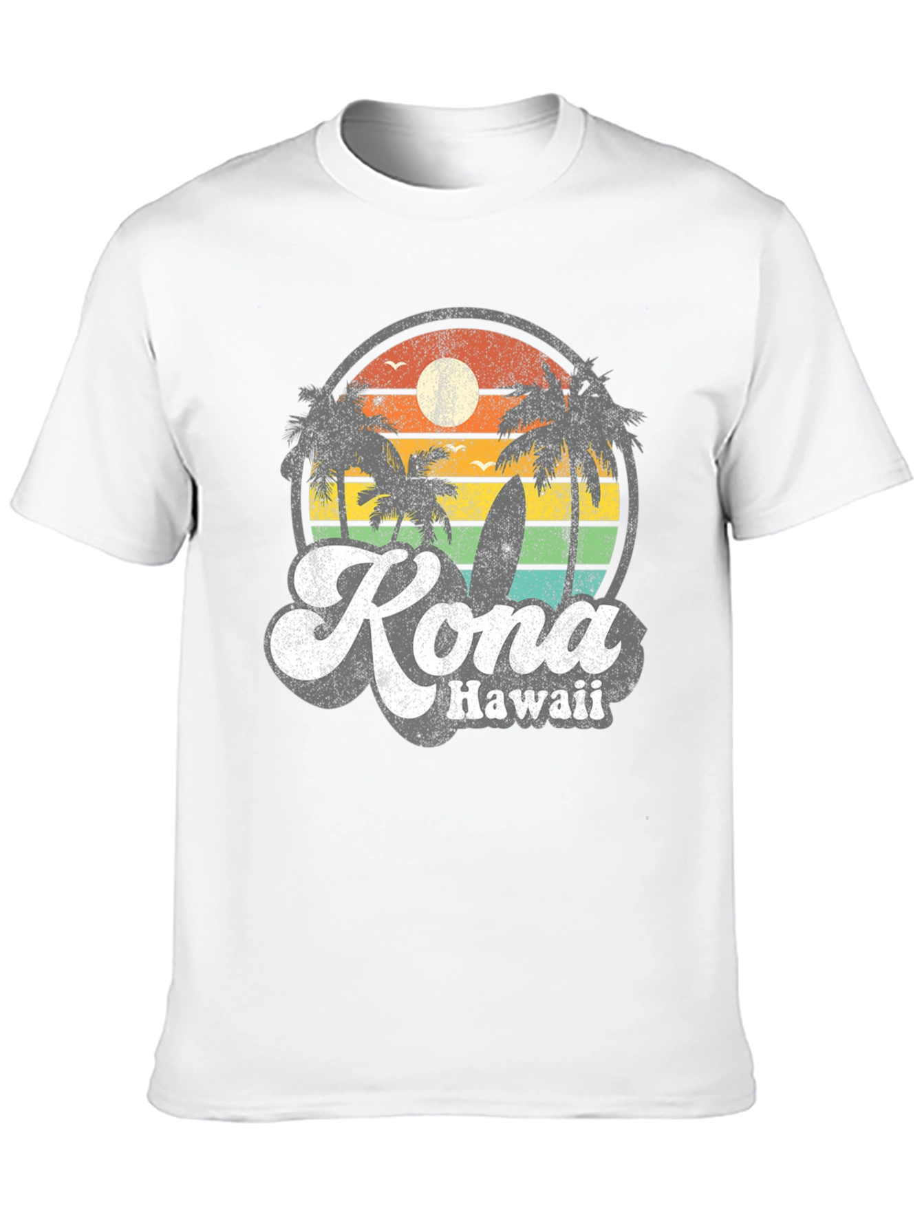 Kona Hawaii Retro Sunset T-Shirt