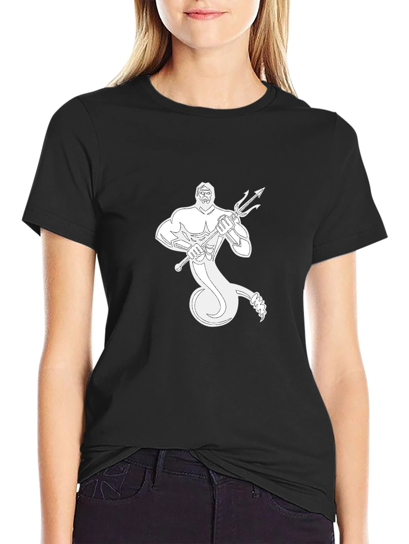 Poseidon Graphic Black T-Shirt