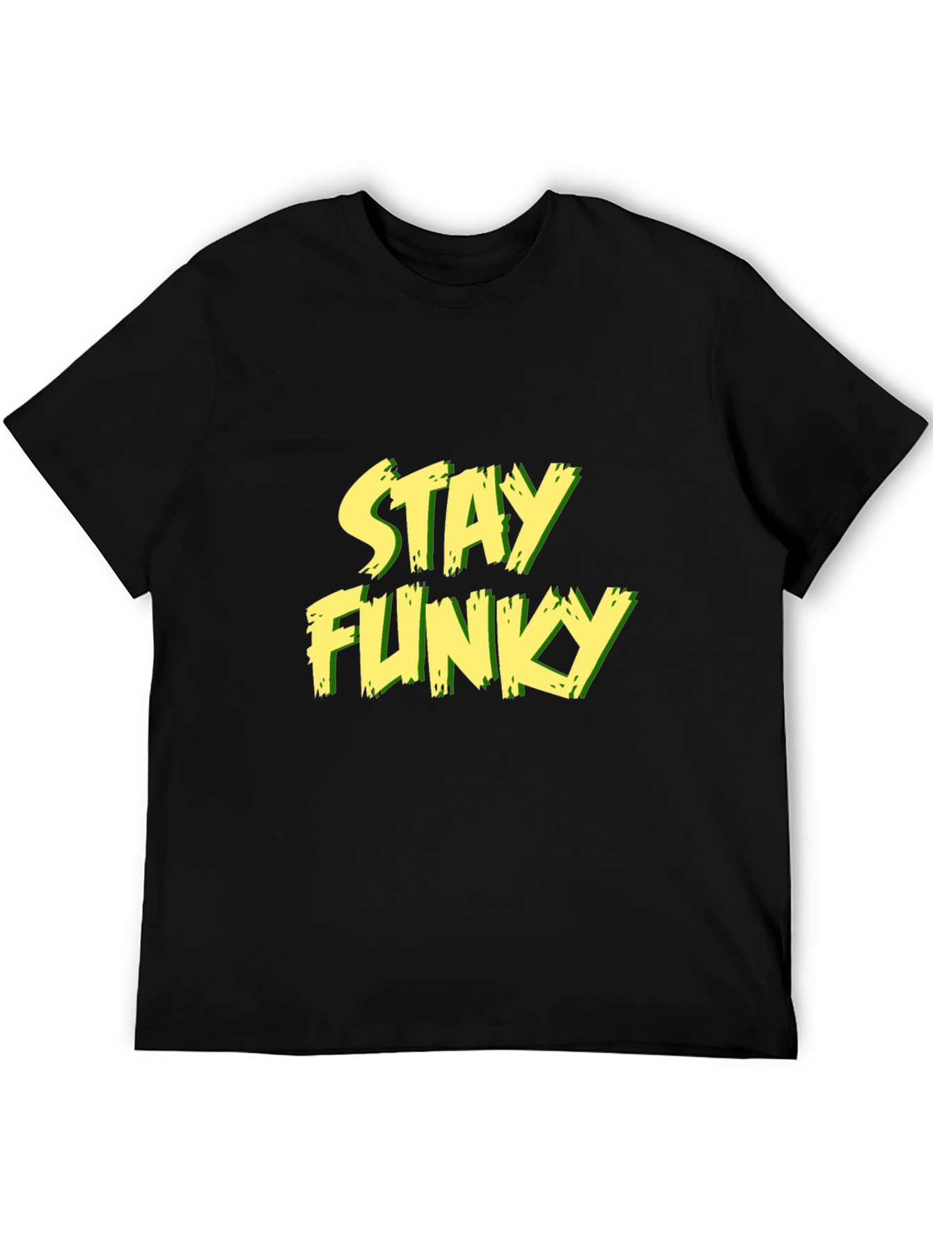 Stay Funky Mens Graphic Black T-Shirt