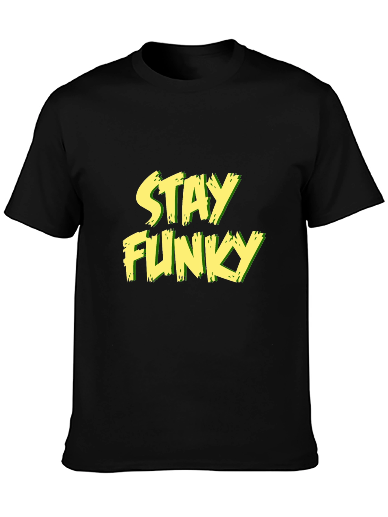 Stay Funky Mens Graphic Black T-Shirt