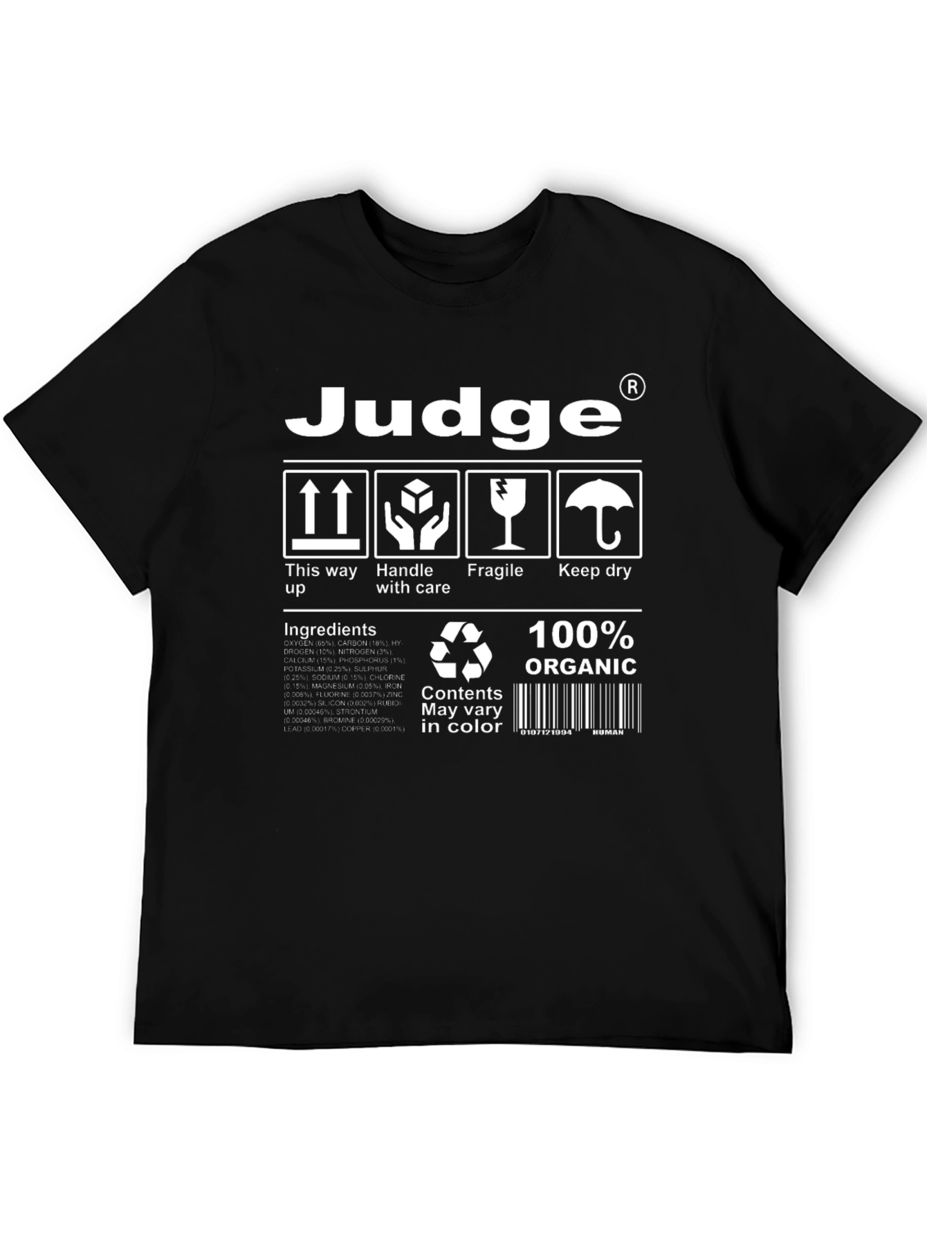 Judge Organic Cotton Novelty T-Shirt
