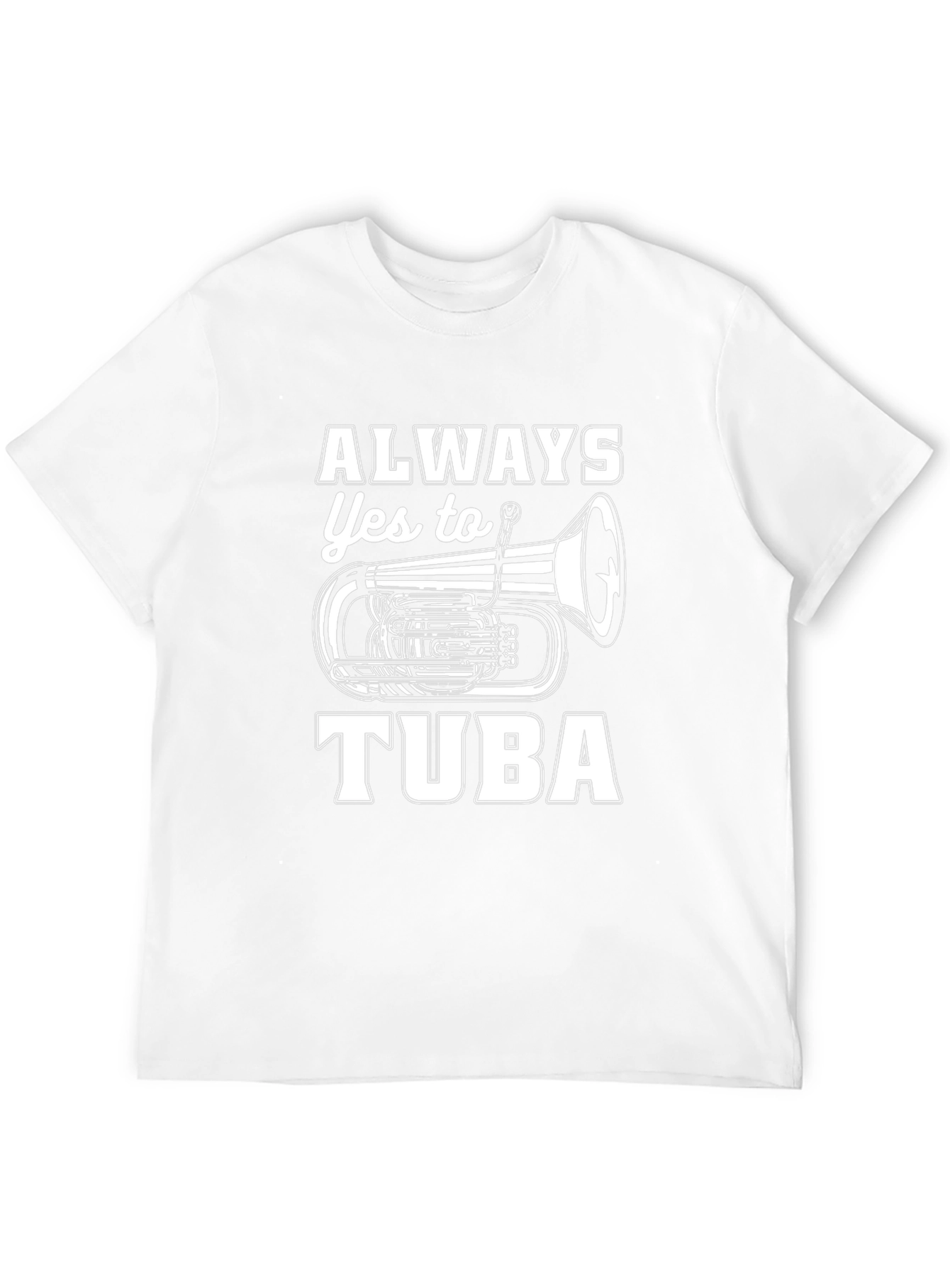 Always Yes to Tuba Black Graphic Tee
