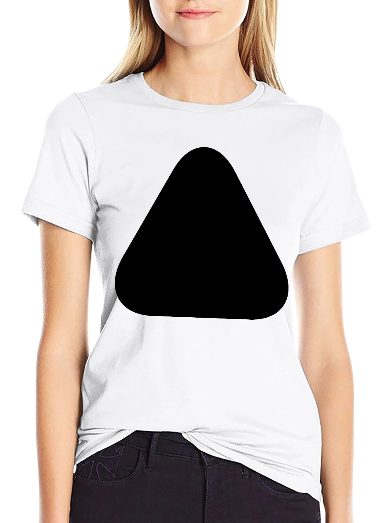 Mens Black Tee with Unique Front Design