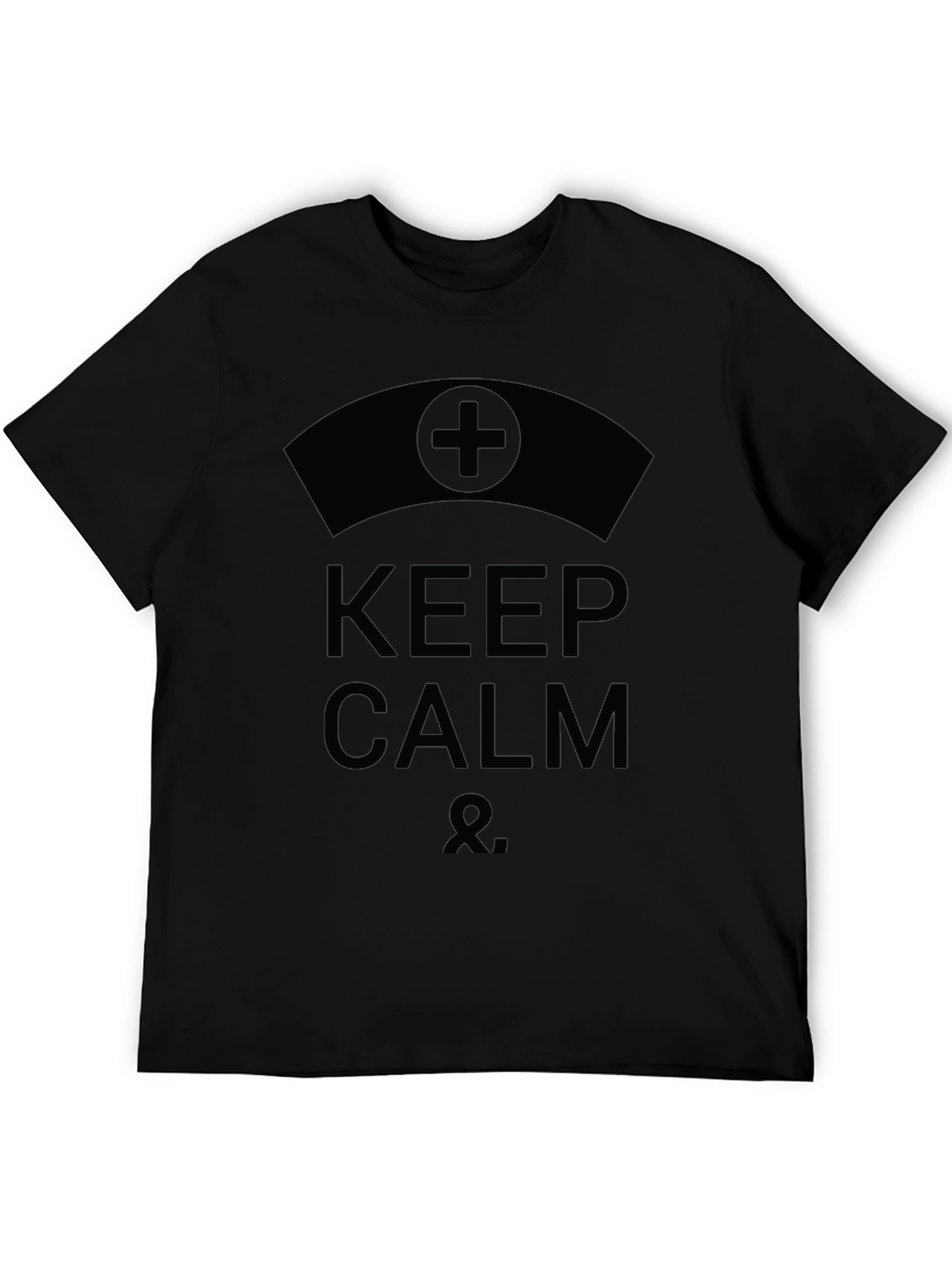 Keep Calm Nurse T-Shirt - Black Cotton Tee
