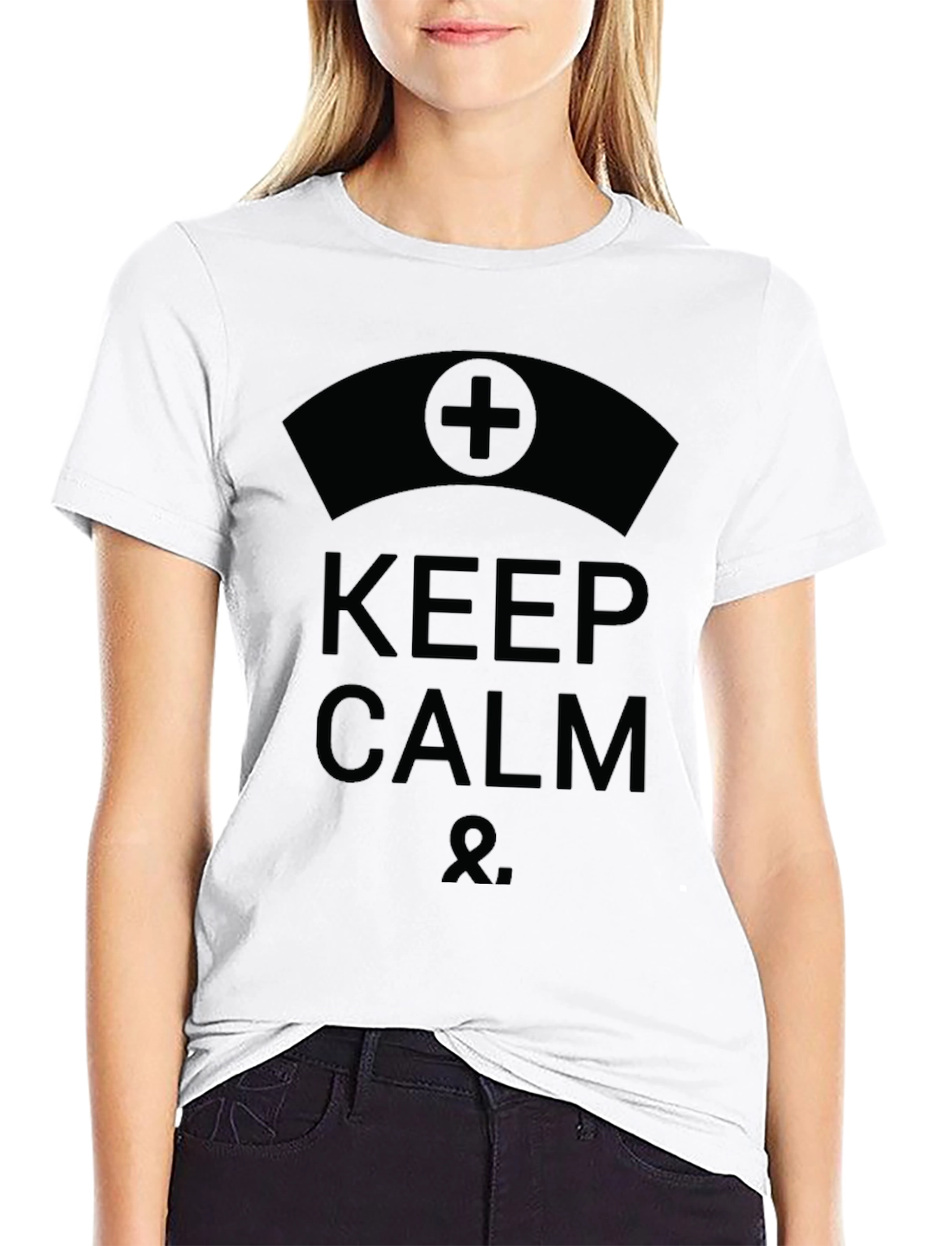 Keep Calm Nurse T-Shirt - Black Cotton Tee