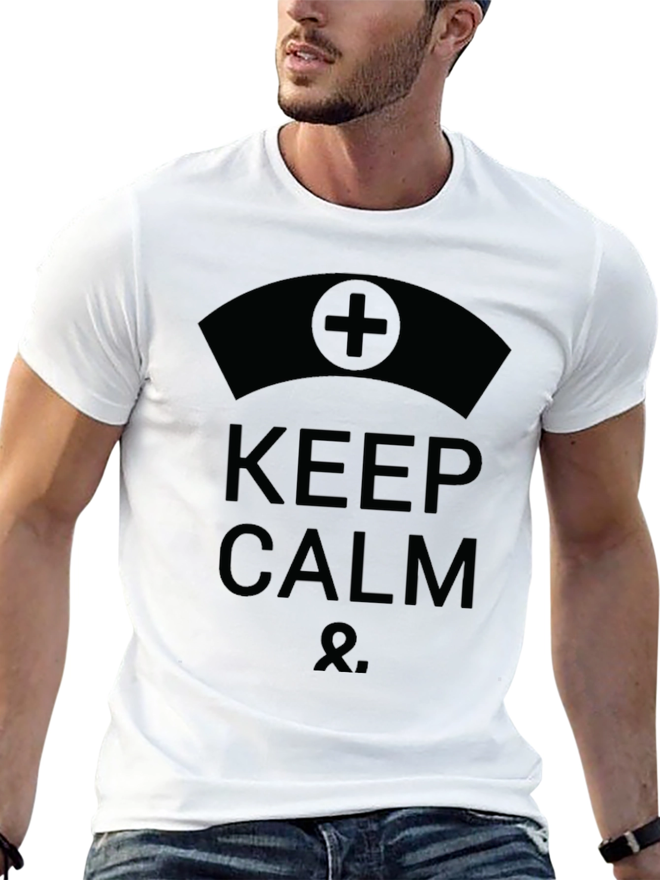 Keep Calm Nurse T-Shirt - Black Cotton Tee