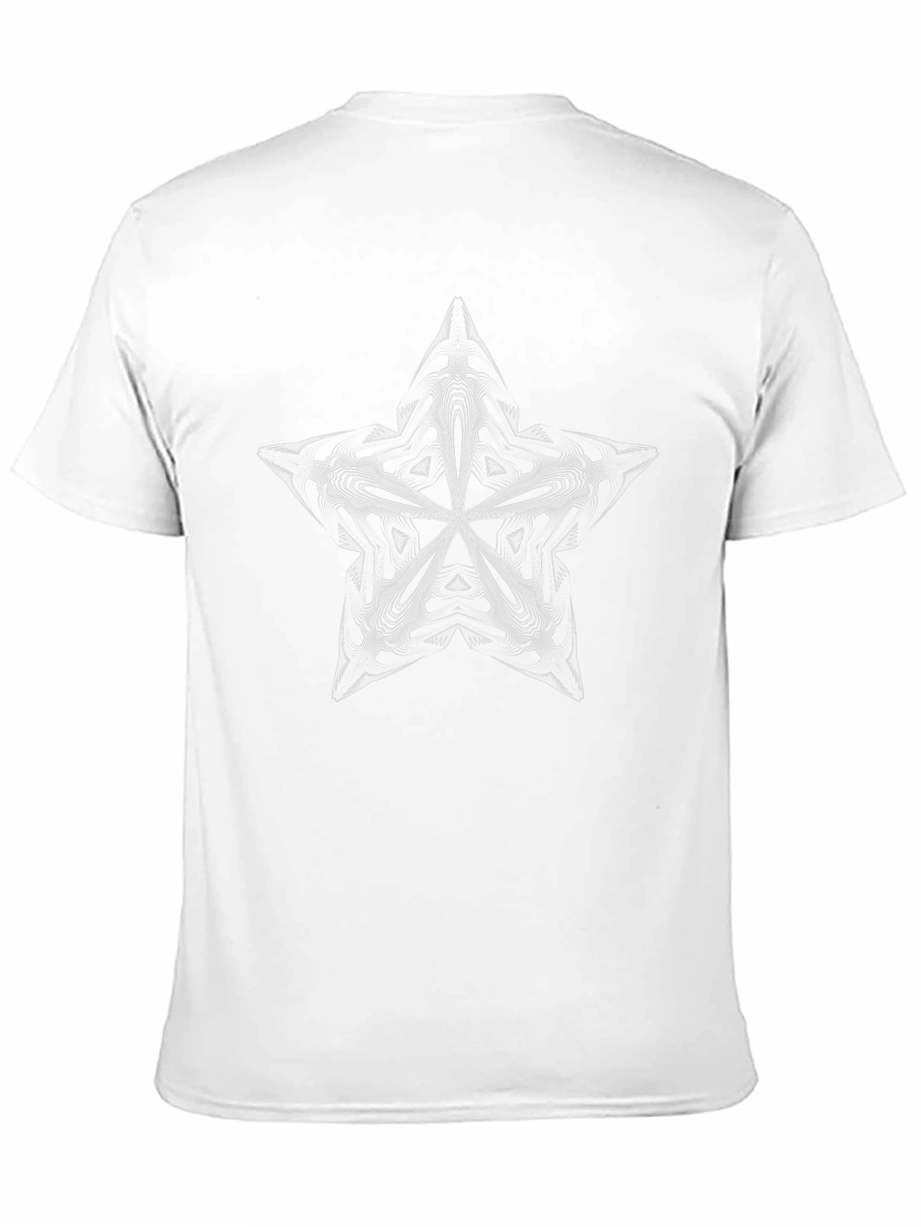 Abstract Star Graphic Print Black T-Shirt