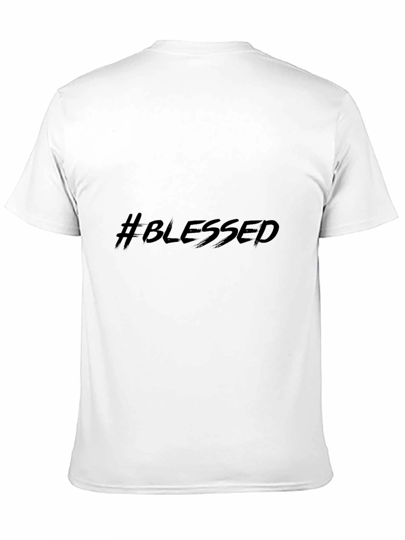 #Blessed Black Graphic Print Short Sleeve T-Shirt
