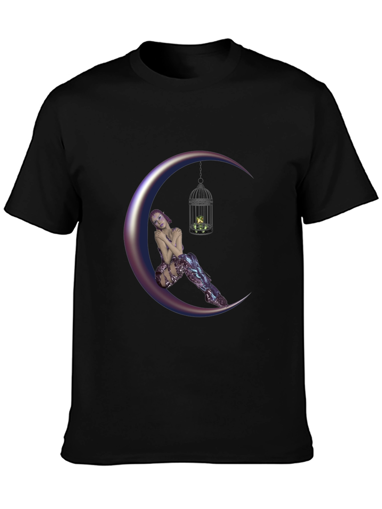 Fantasy Moon Fairy T-Shirt - Unique Design