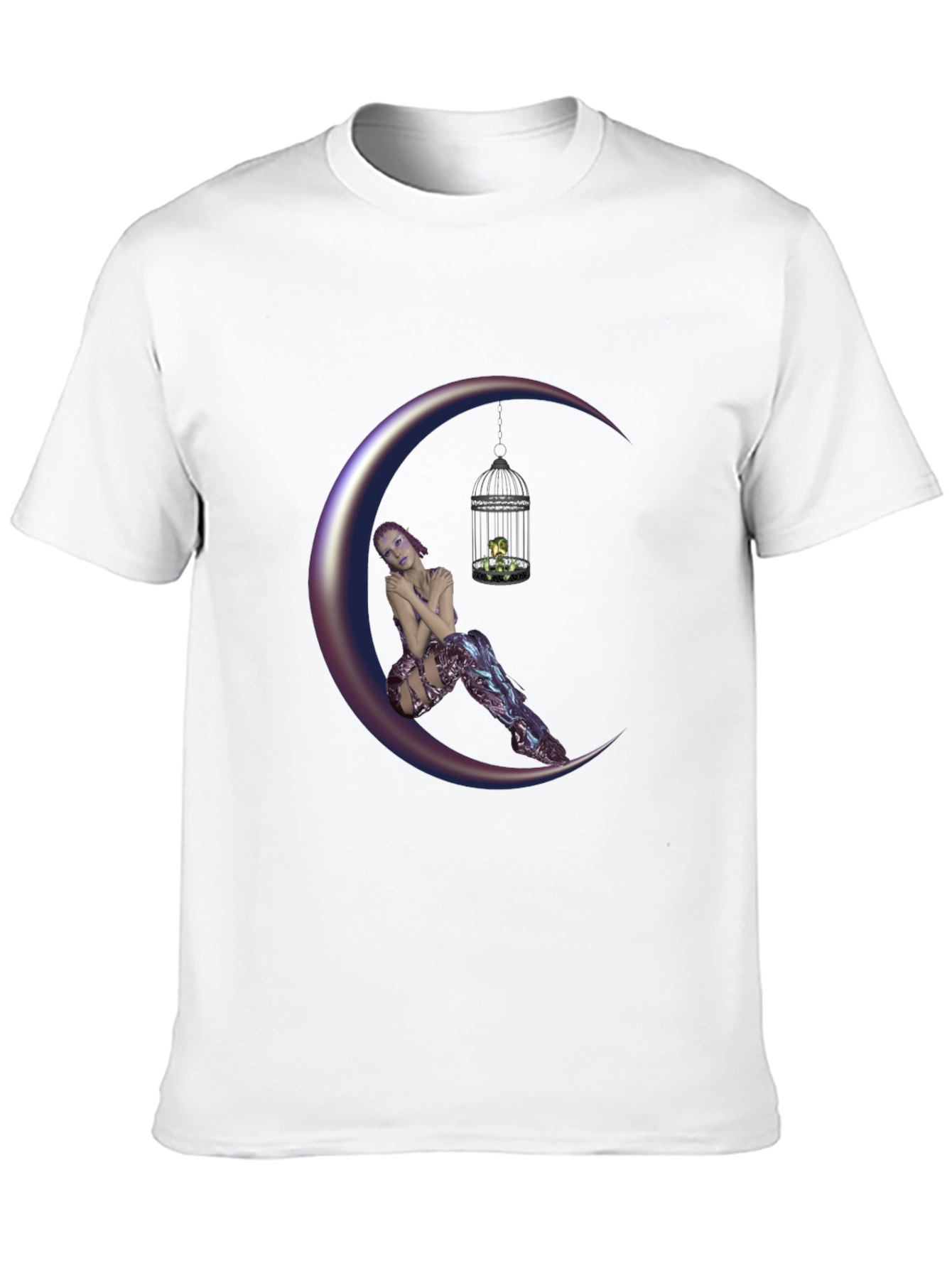 Fantasy Moon Fairy T-Shirt - Unique Design