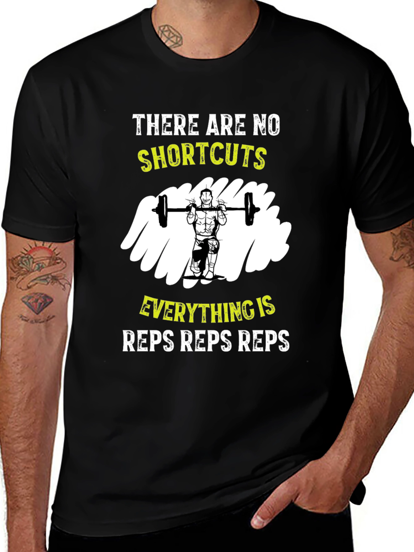 Workout Motivation Tee - No Shortcuts