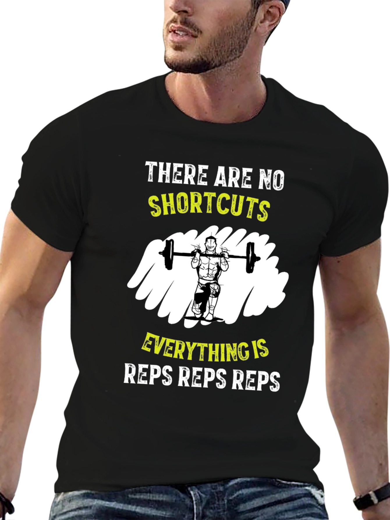 Workout Motivation Tee - No Shortcuts