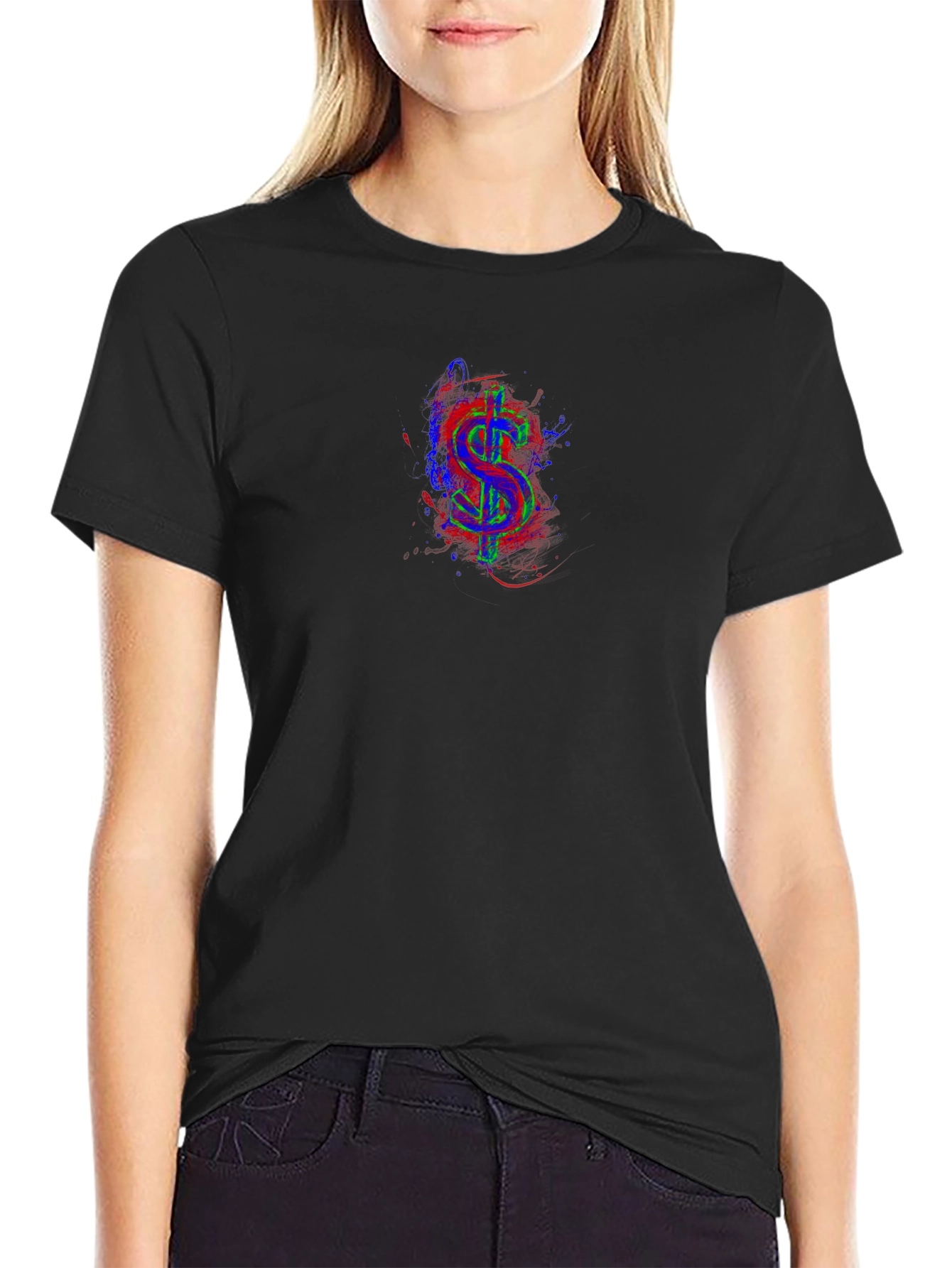 Vibrant Dollar Sign Graphic Tee