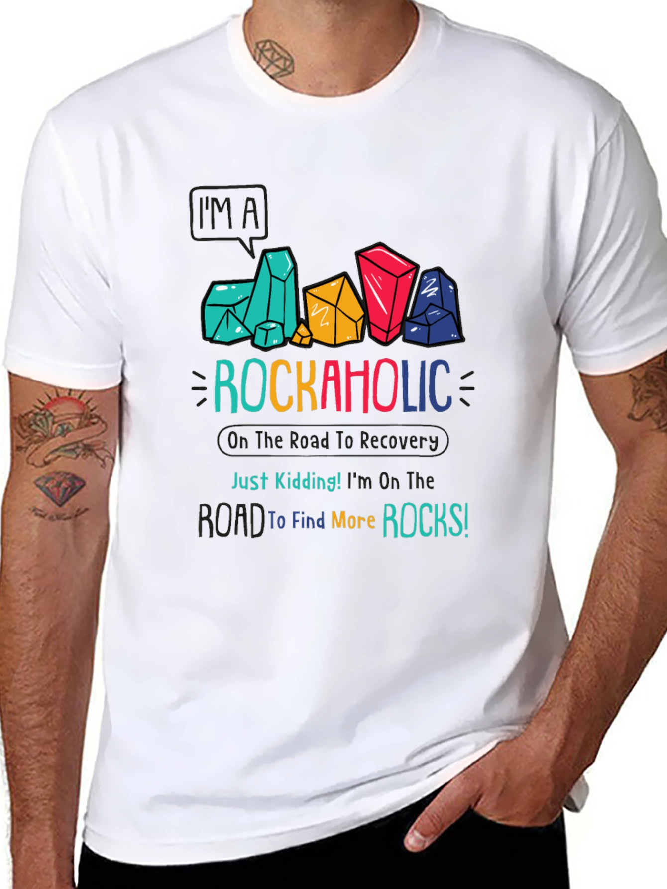 Rockaholic T-Shirt - Rock Lover Graphic Tee