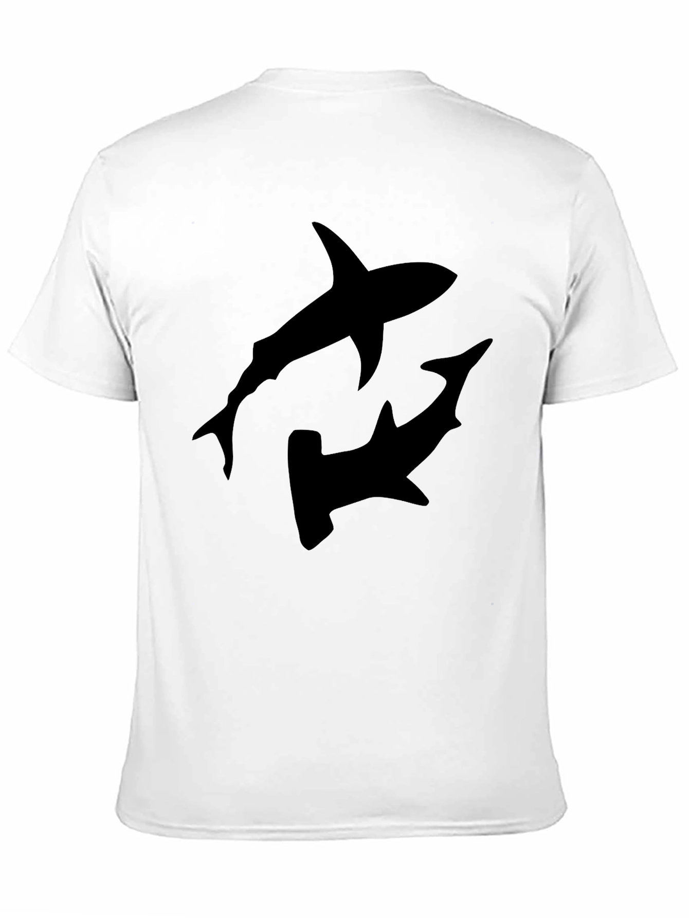 Mens Black Shark Graphic T-Shirt