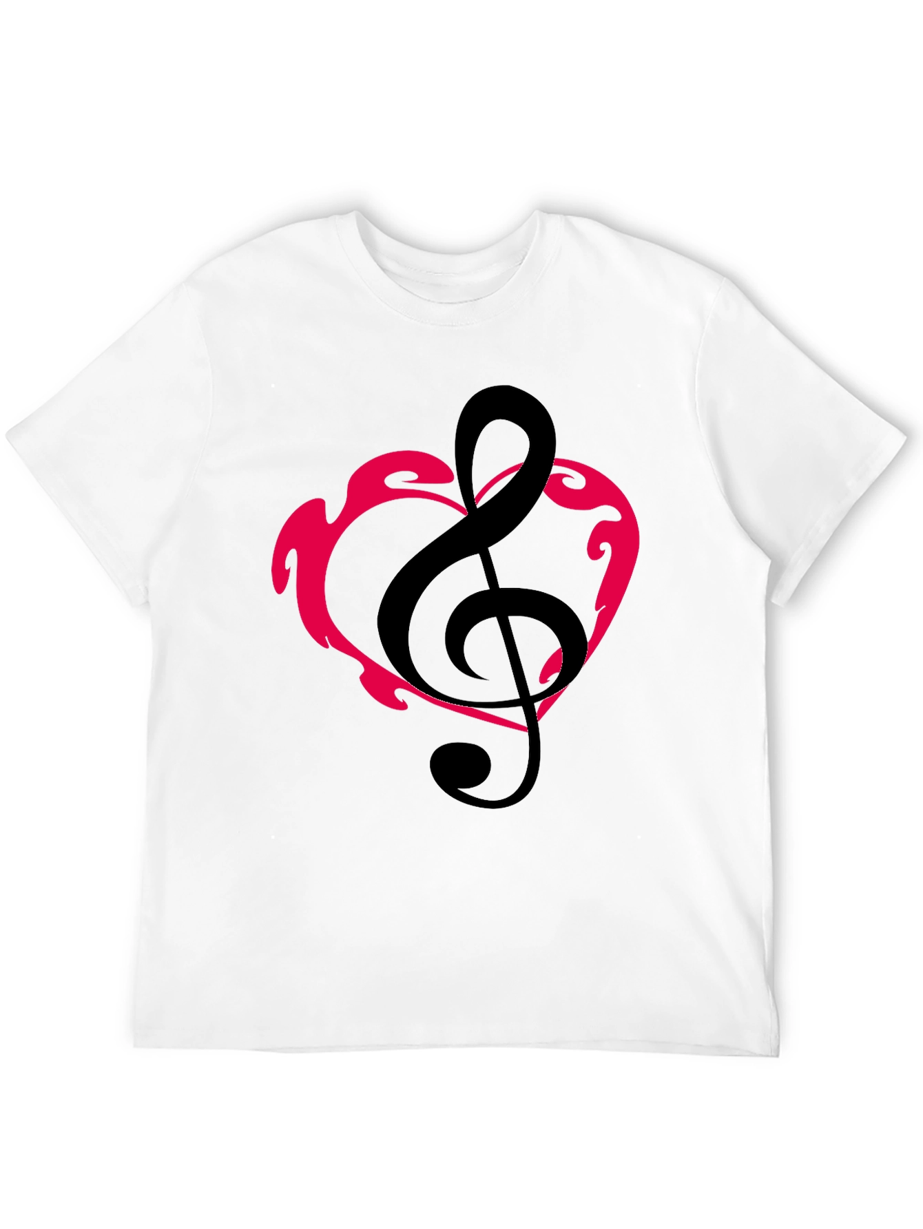Musical Heartbeat Tee - Black Graphic T-Shirt