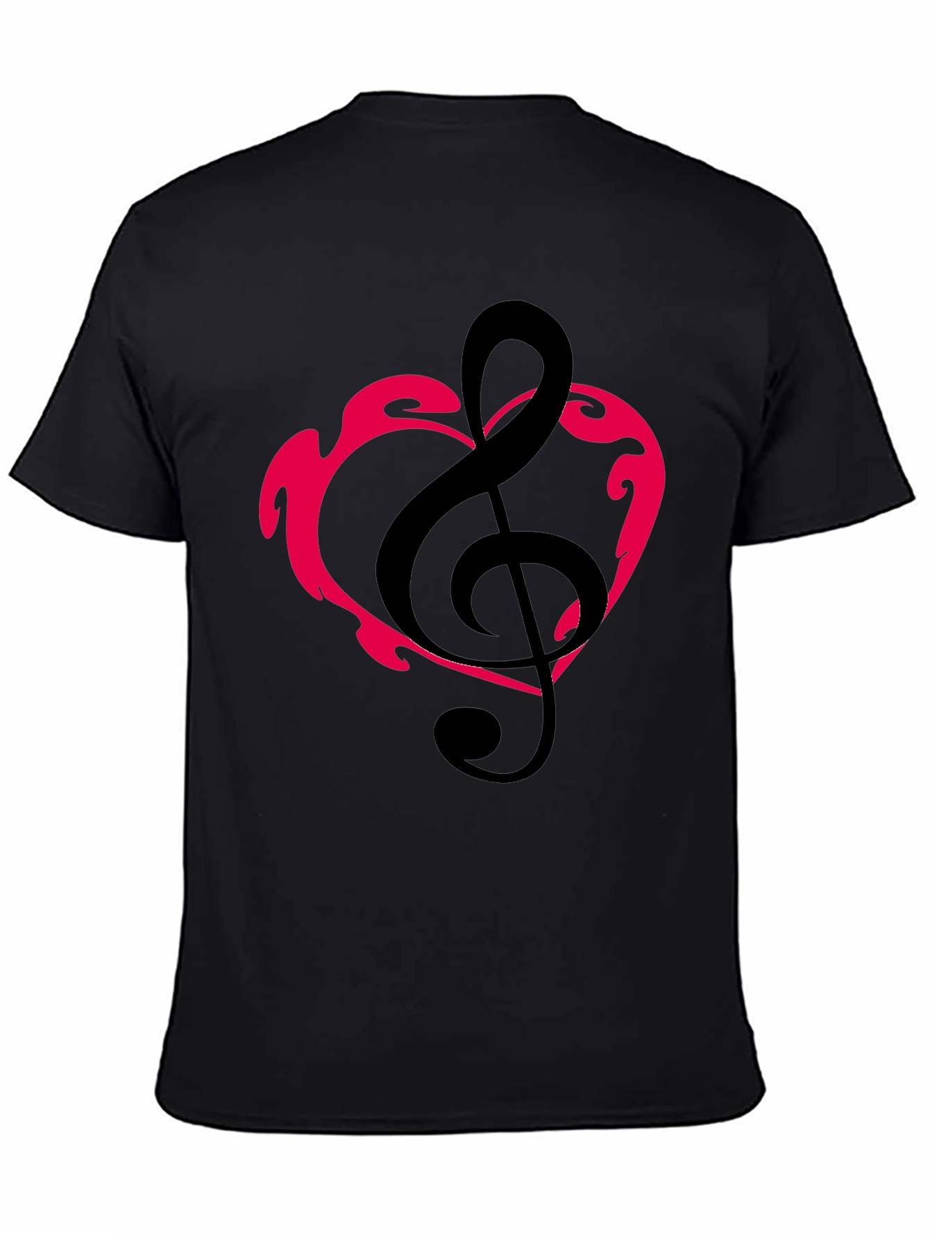 Musical Heartbeat Tee - Black Graphic T-Shirt