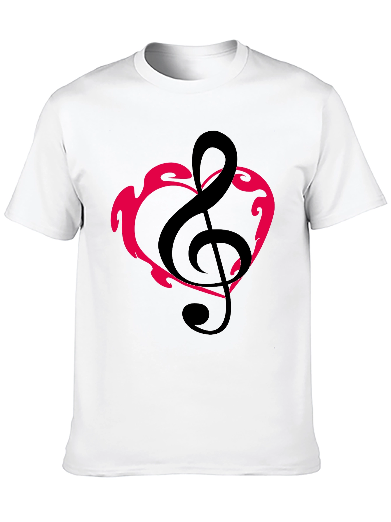 Musical Heartbeat Tee - Black Graphic T-Shirt