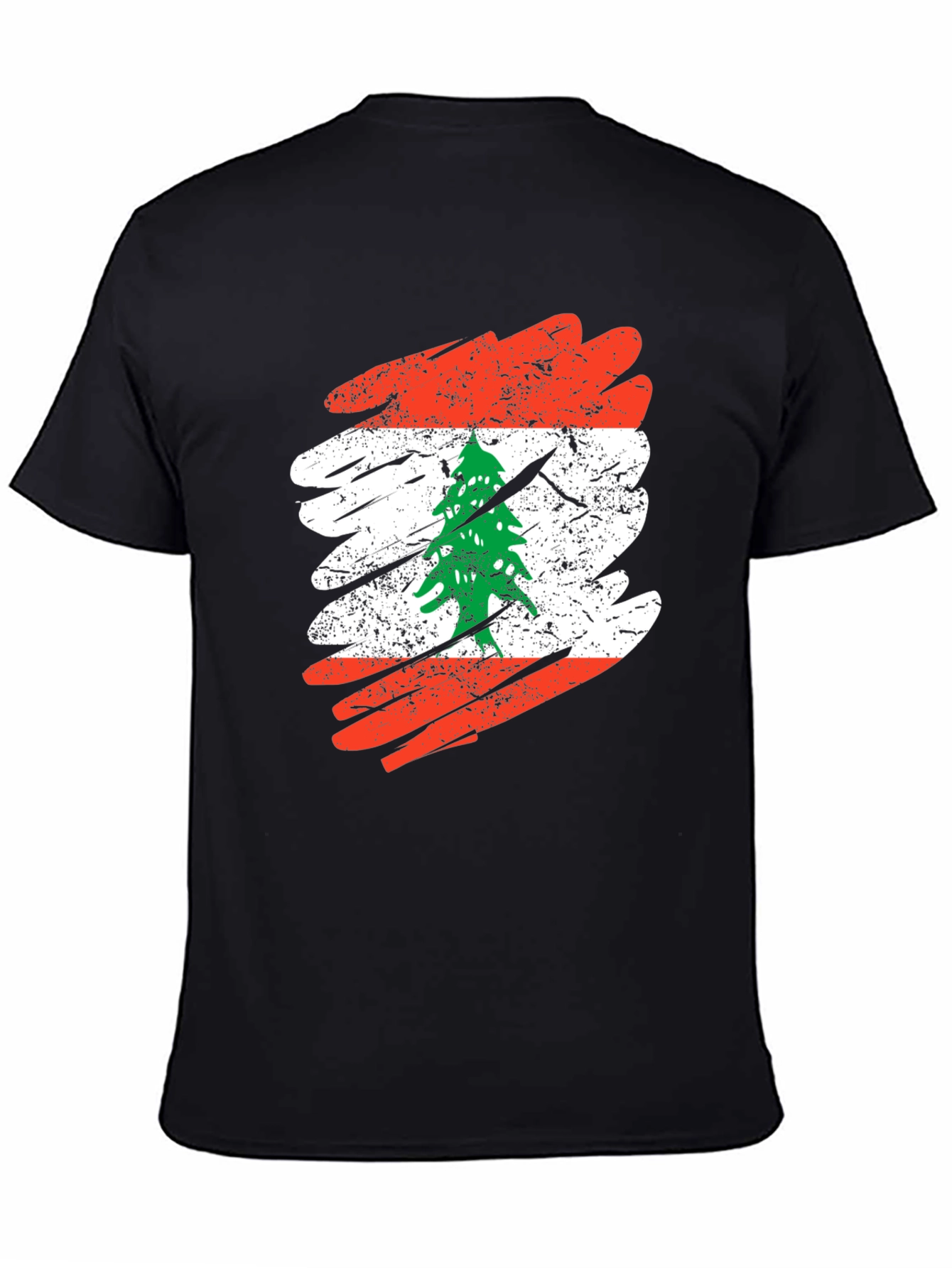 Lebanon Flag T-Shirt Distressed Cedar Tree Lebanese Pride