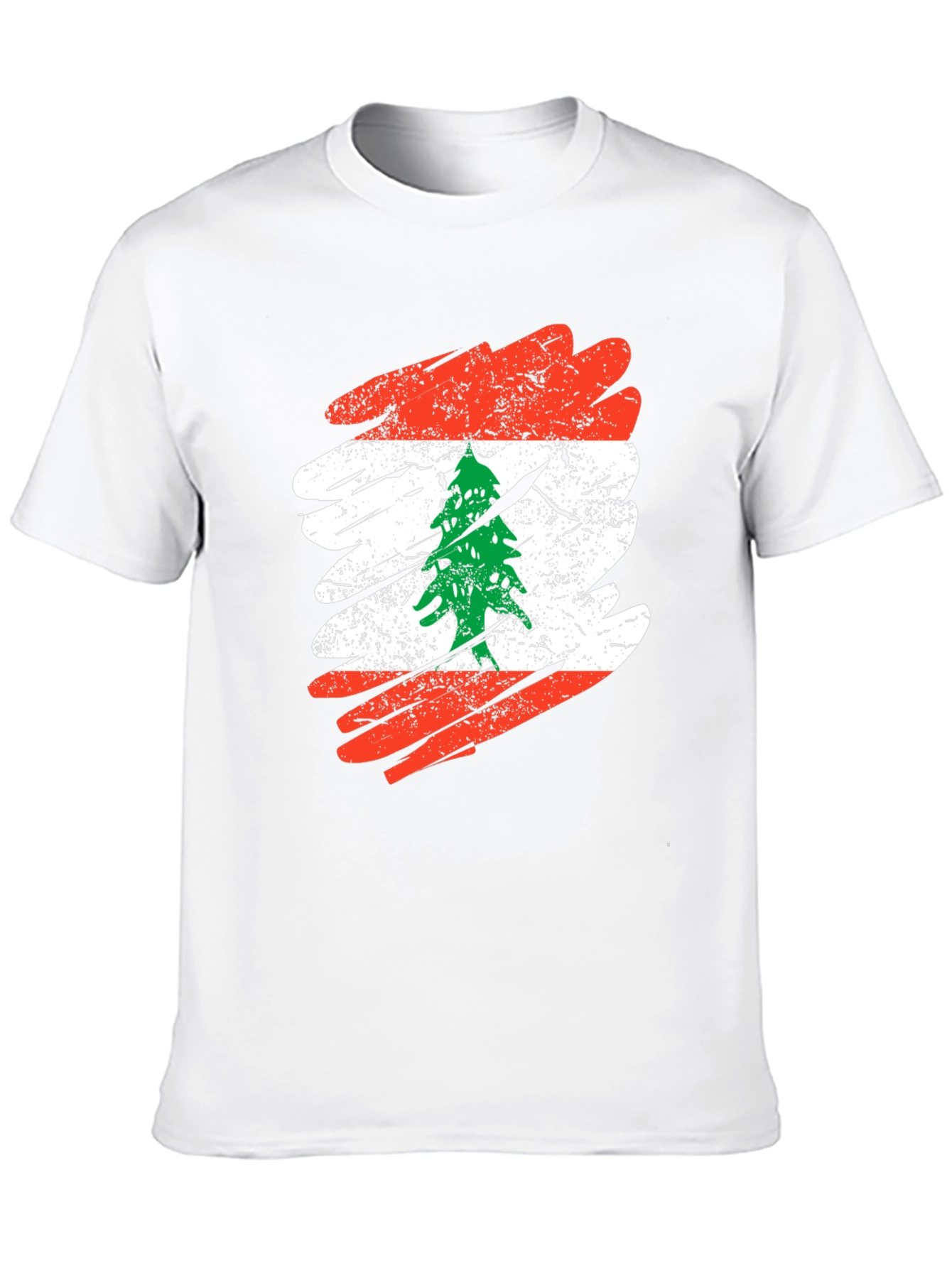 Lebanon Flag T-Shirt Distressed Cedar Tree Lebanese Pride