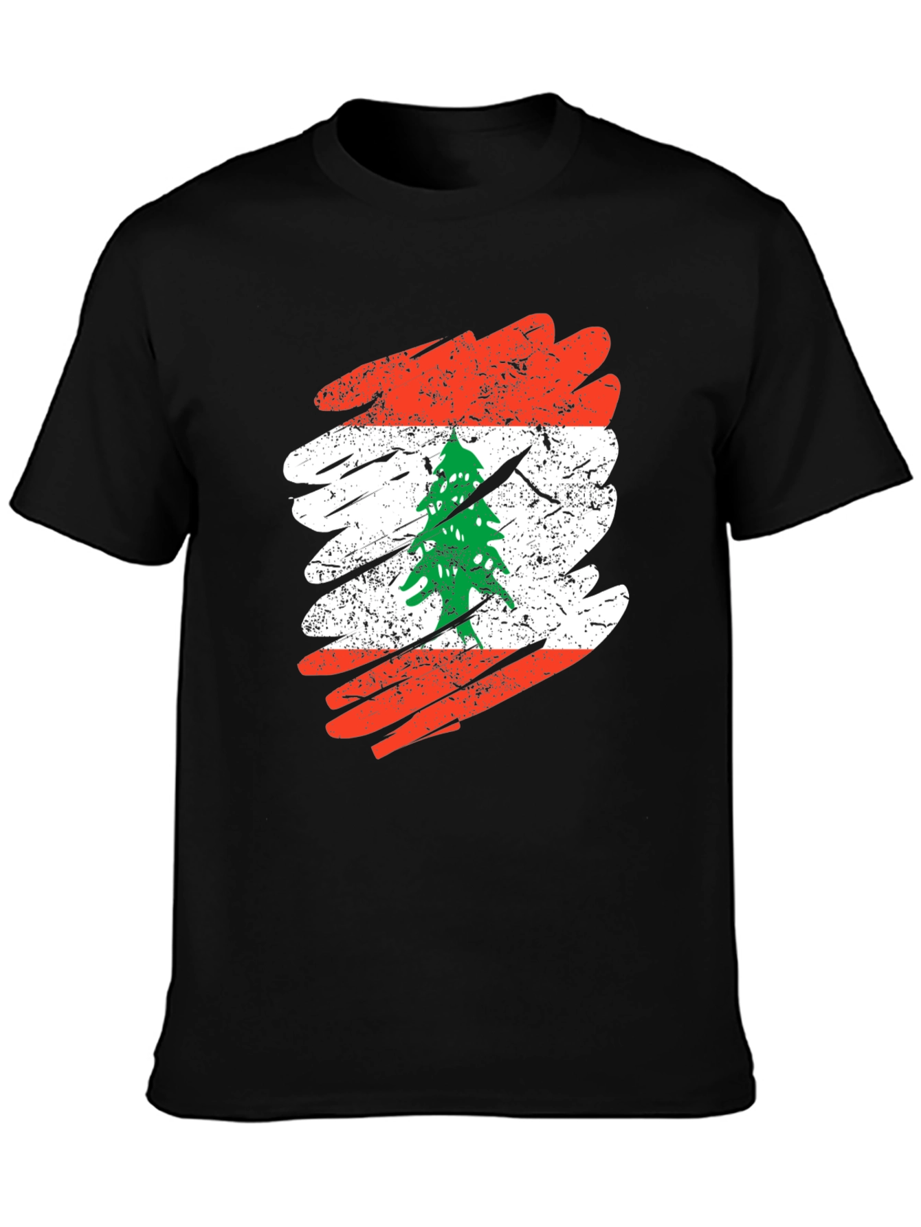 Lebanon Flag T-Shirt Distressed Cedar Tree Lebanese Pride