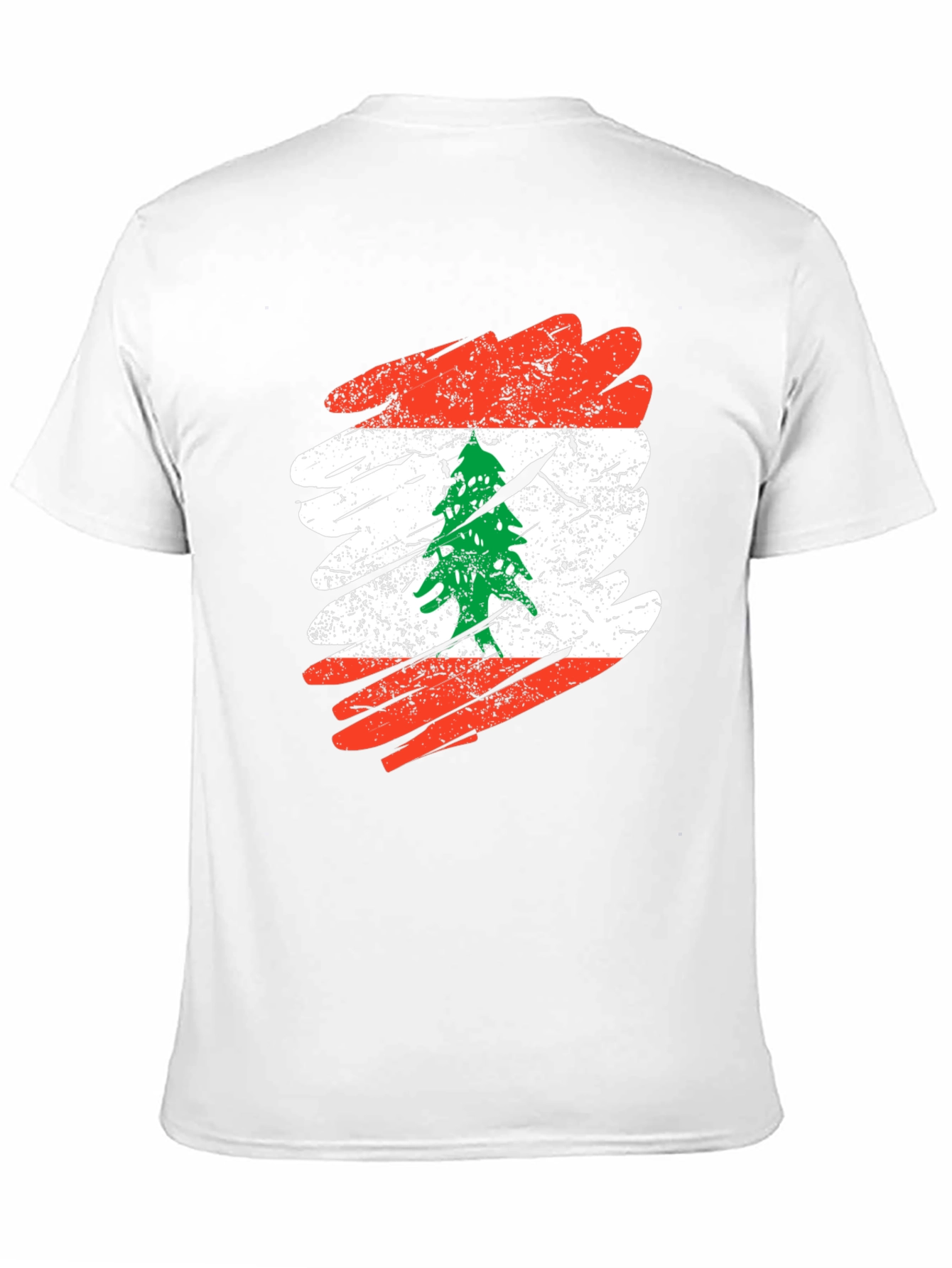Lebanon Flag T-Shirt Distressed Cedar Tree Lebanese Pride