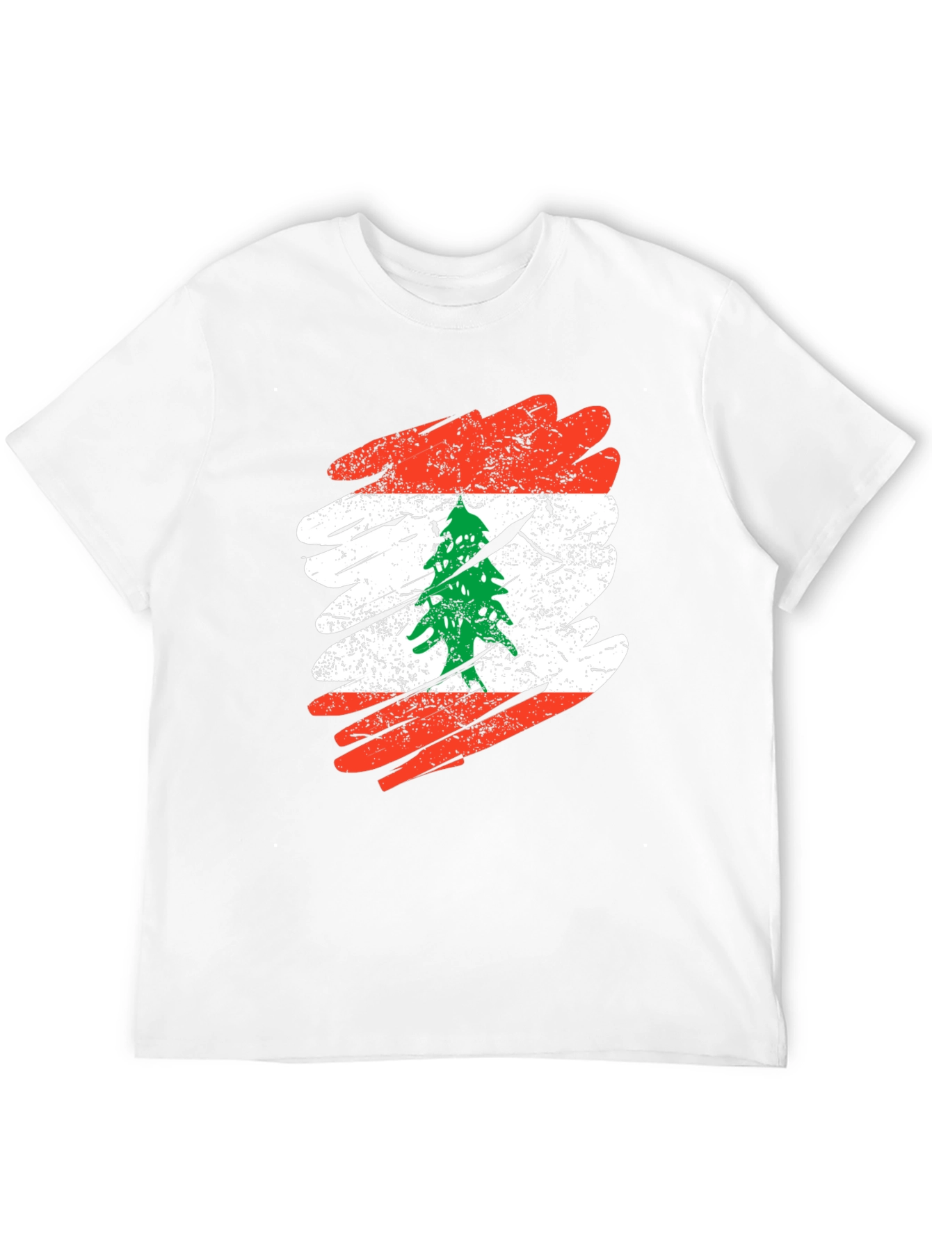 Lebanon Flag T-Shirt Distressed Cedar Tree Lebanese Pride
