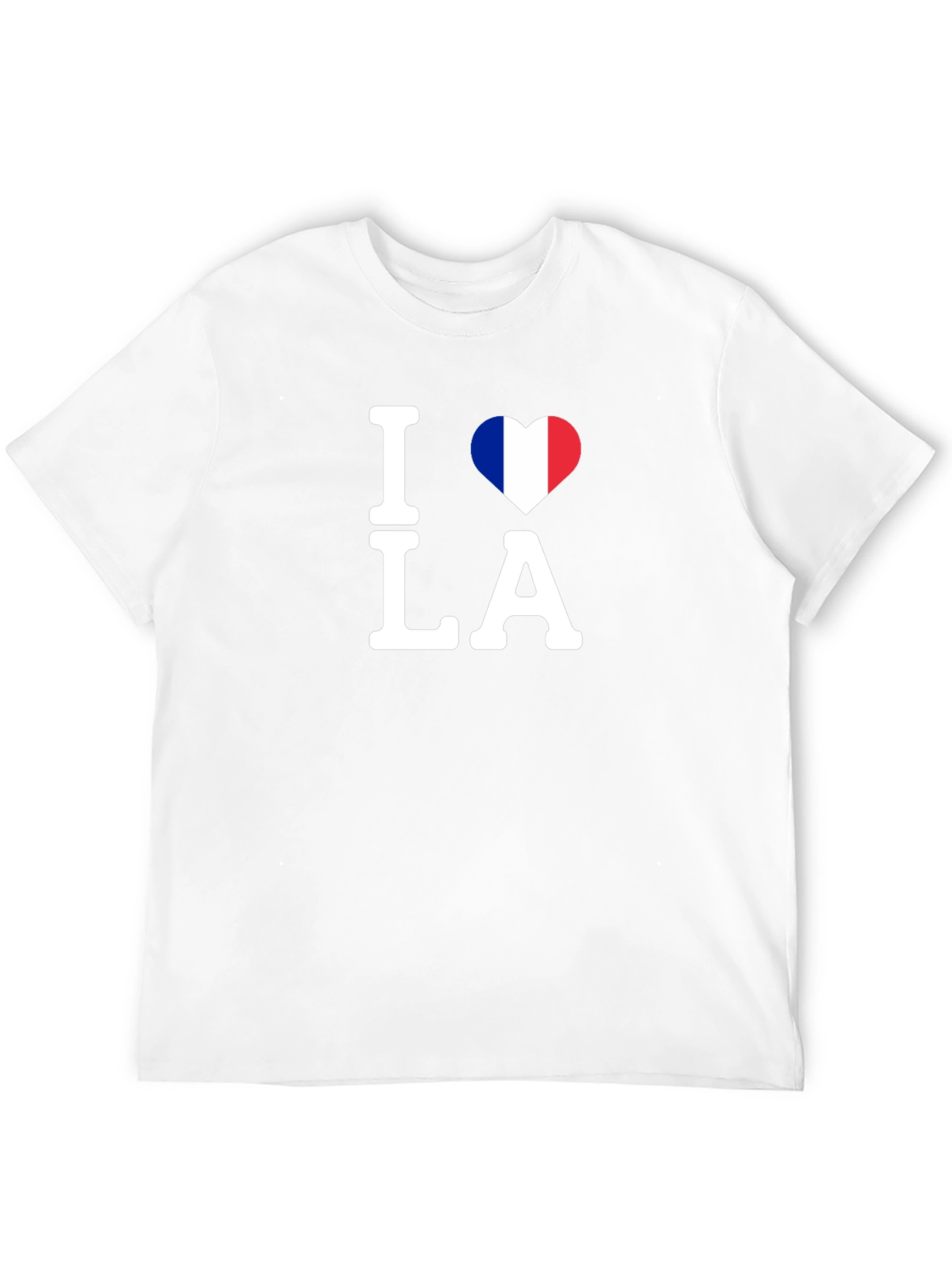 I Heart LA France Flag Graphic T-Shirt