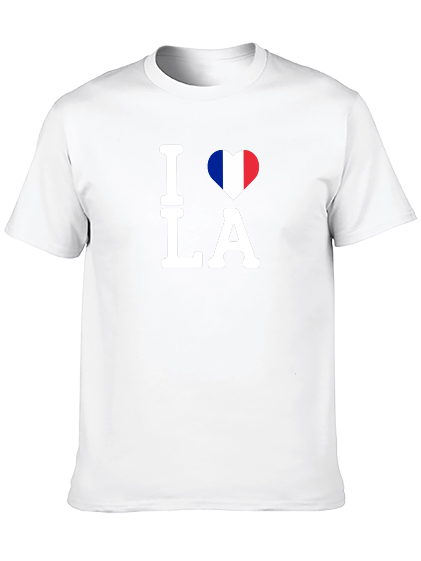 I Heart LA France Flag Graphic T-Shirt