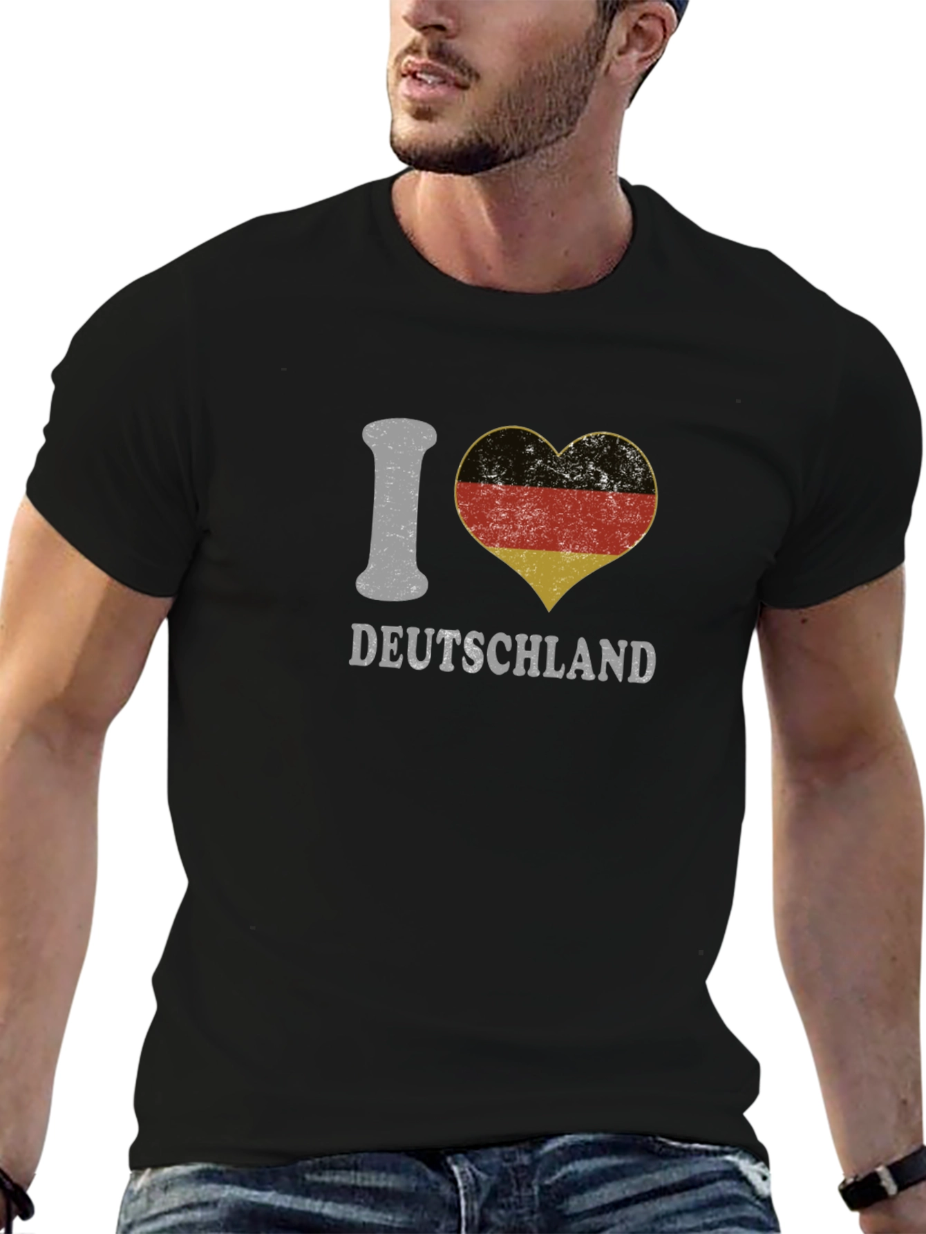 I Love Germany T-Shirt Deutschland German Flag Heart Tee