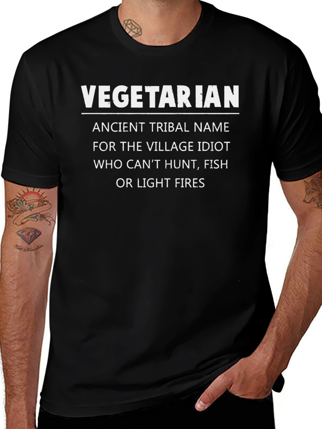 Vegetarian Ancient Tribal Name T-Shirt