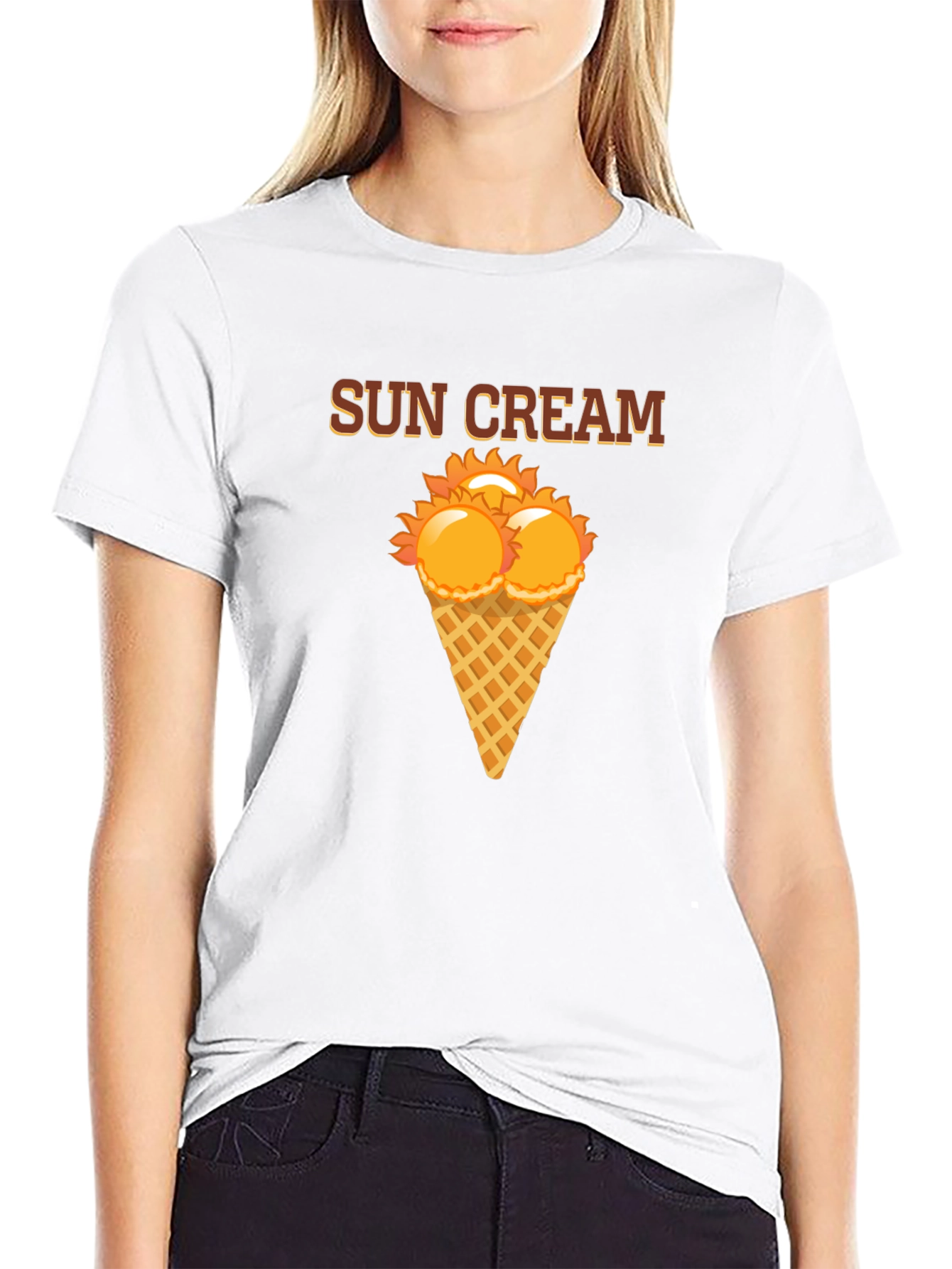 Sun Cream Graphic T-Shirt - Novelty Summer Tee