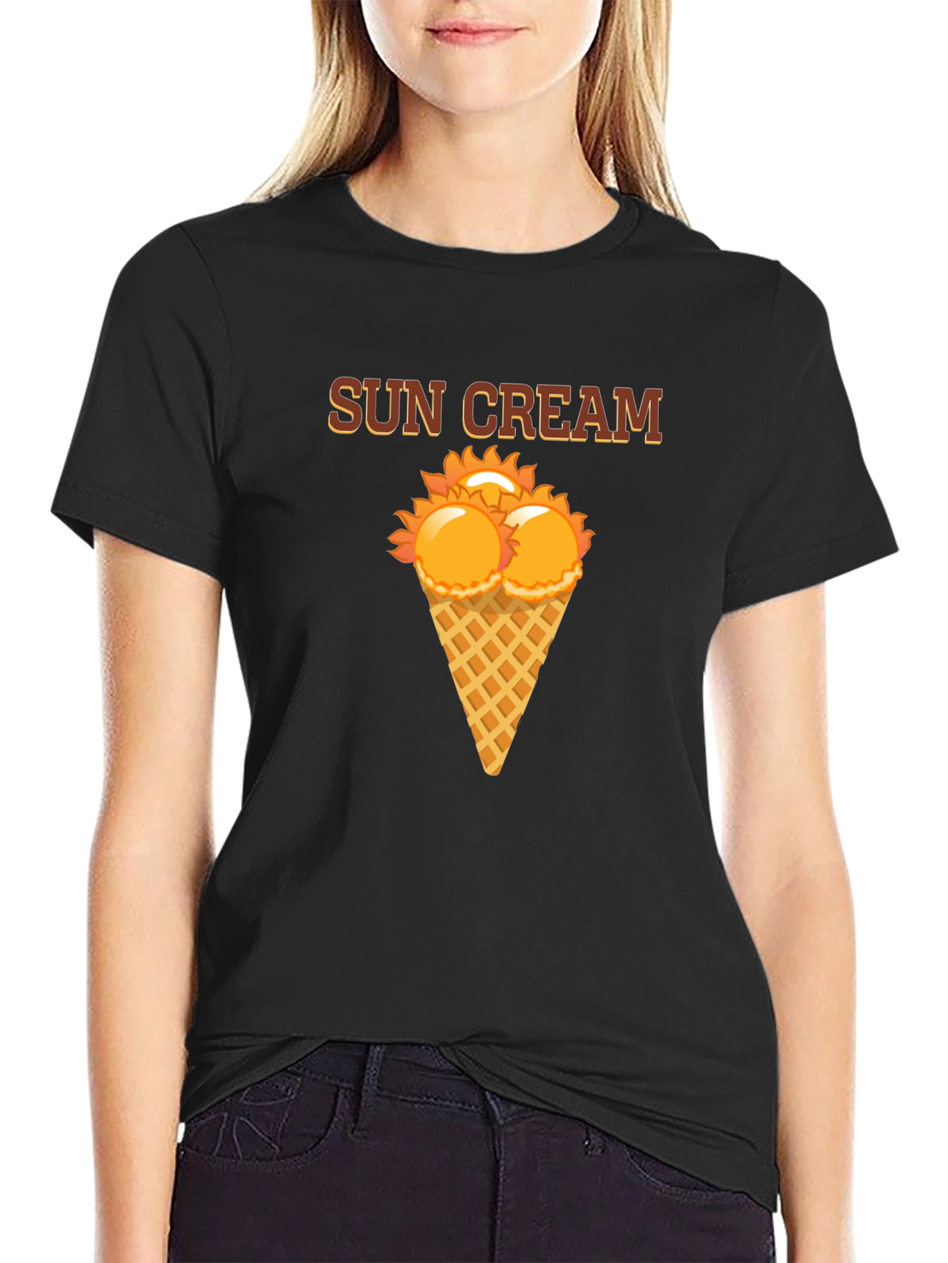 Sun Cream Graphic T-Shirt - Novelty Summer Tee