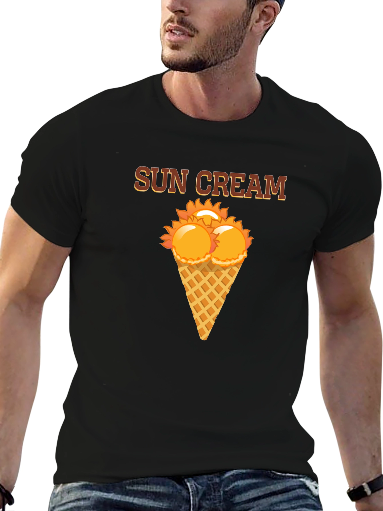 Sun Cream Graphic T-Shirt - Novelty Summer Tee