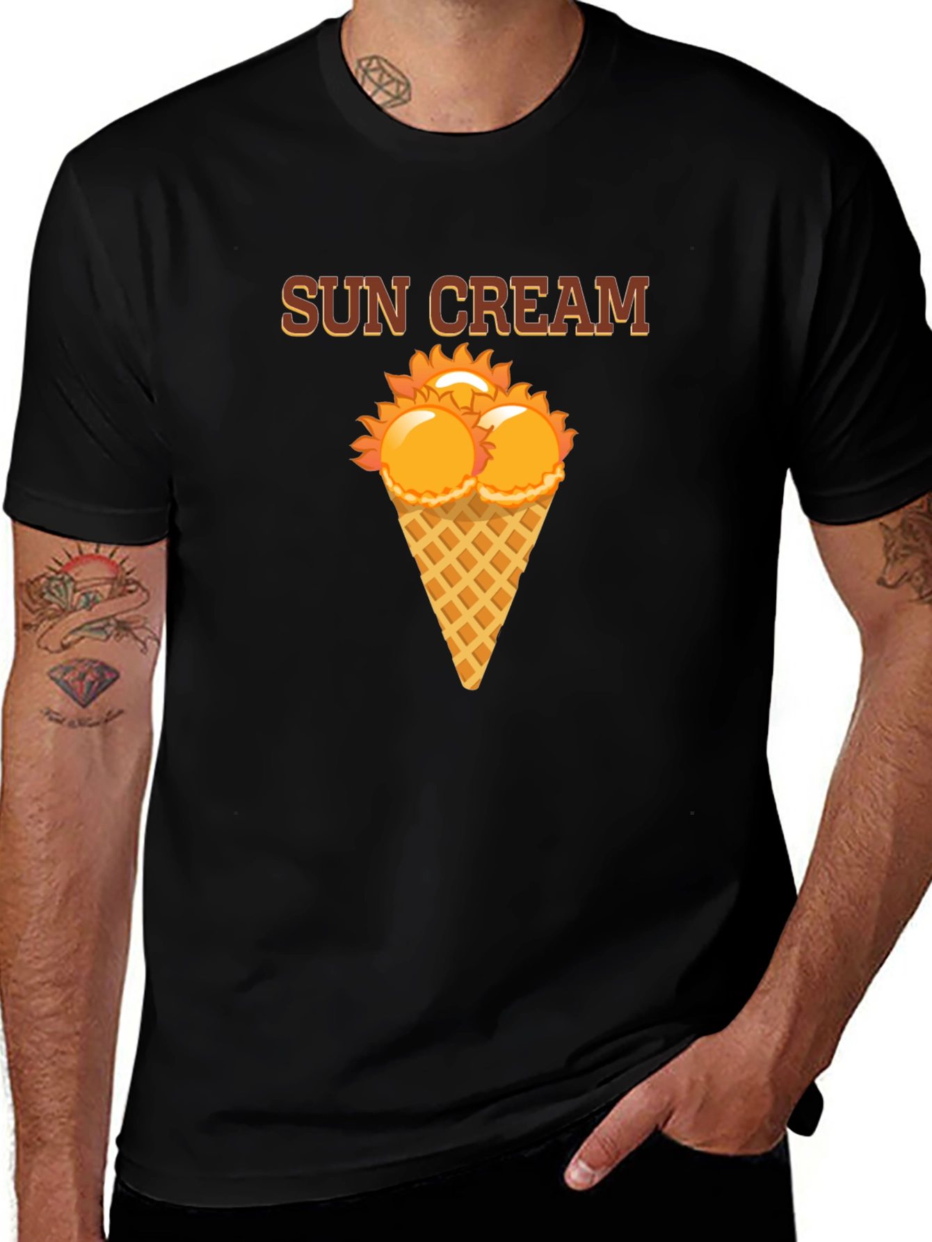 Sun Cream Graphic T-Shirt - Novelty Summer Tee