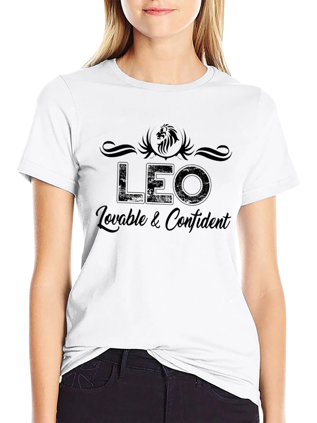 LEO Zodiac Sign Black T-Shirt