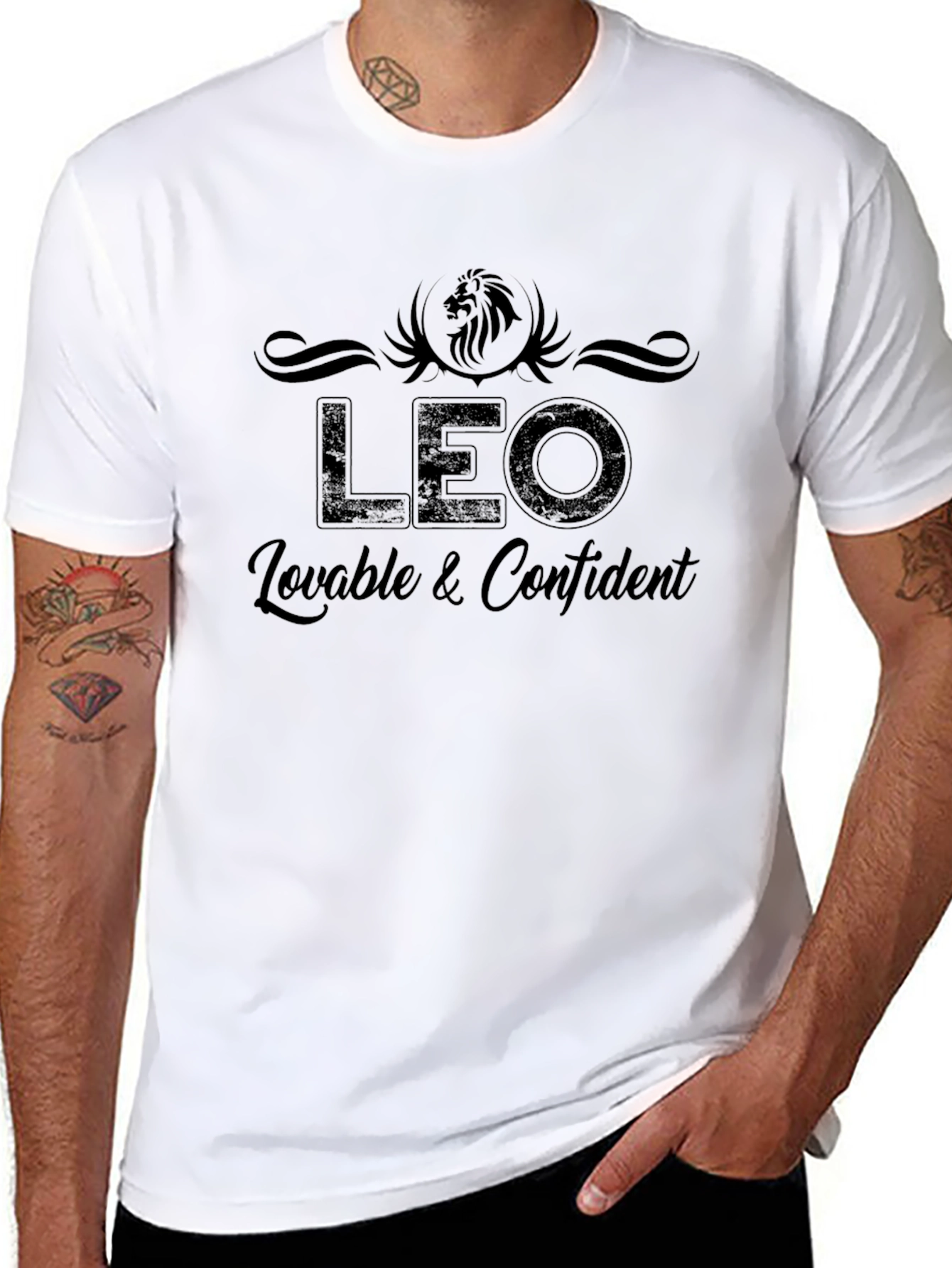 LEO Zodiac Sign Black T-Shirt