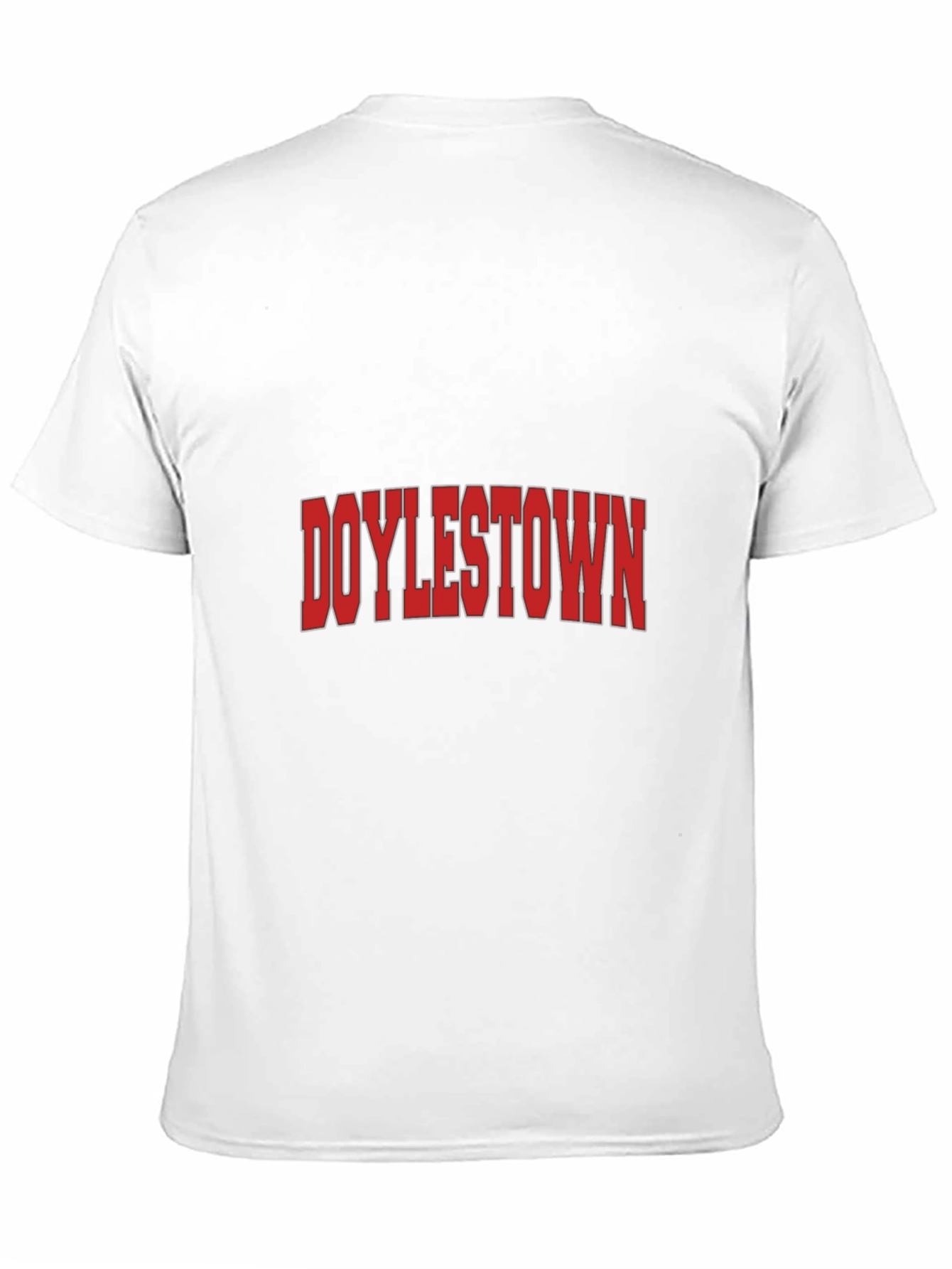 Doylestown Graphic Tee - Bold Red Text on Black