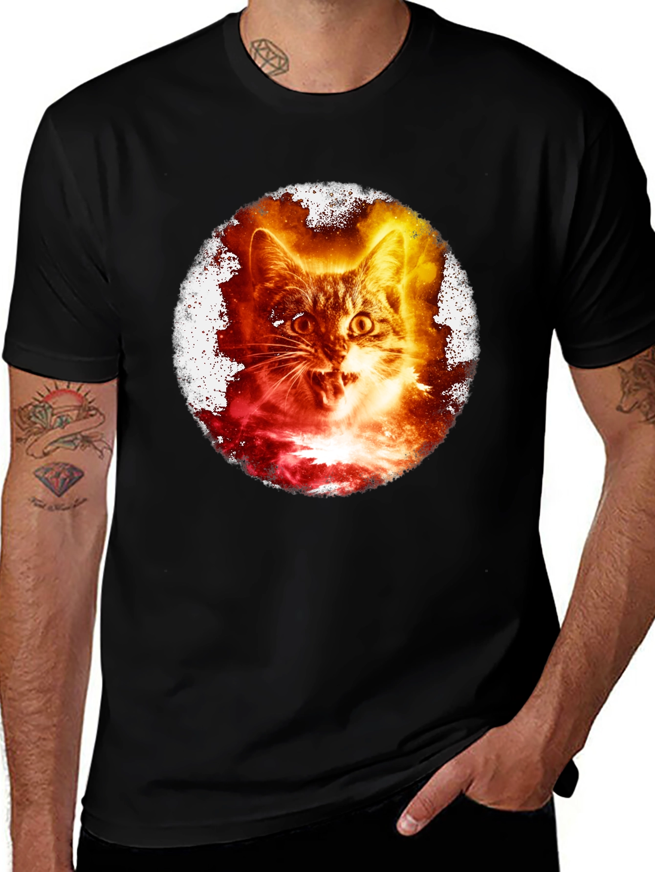 Cosmic Cat T-Shirt - Cool Graphic Tee